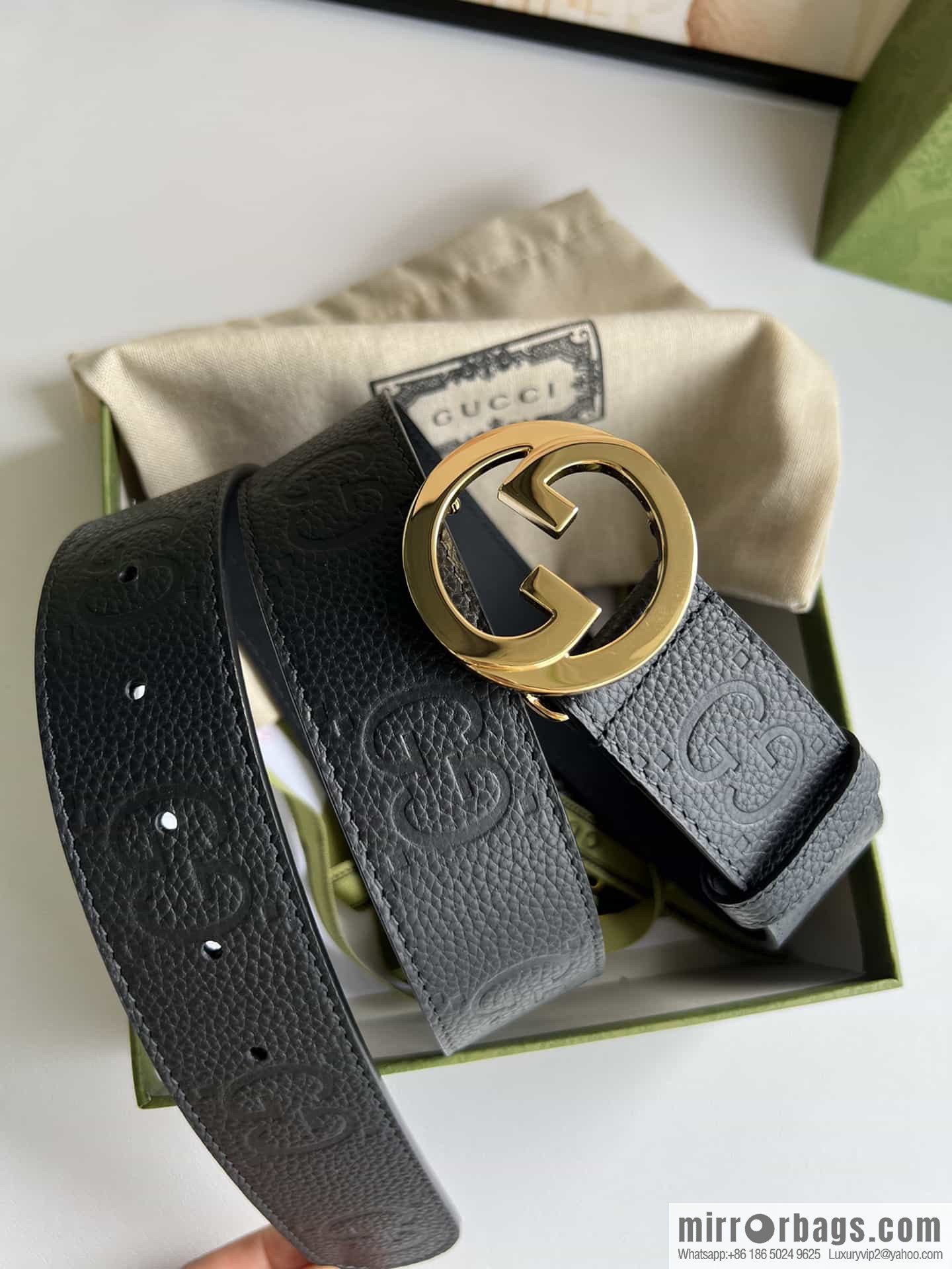 GUCCI Gucci, Round Interlocking Double G Belt