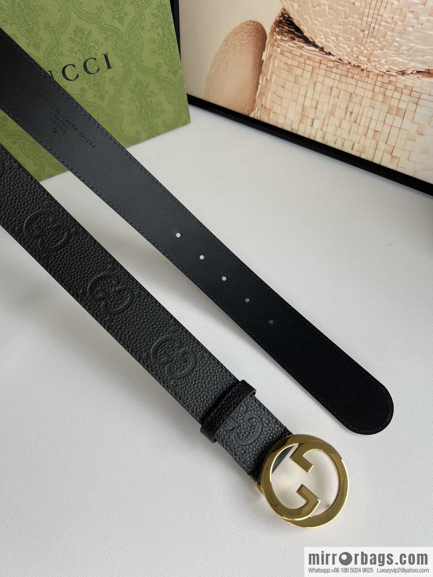 GUCCI Gucci, Round Interlocking Double G Belt