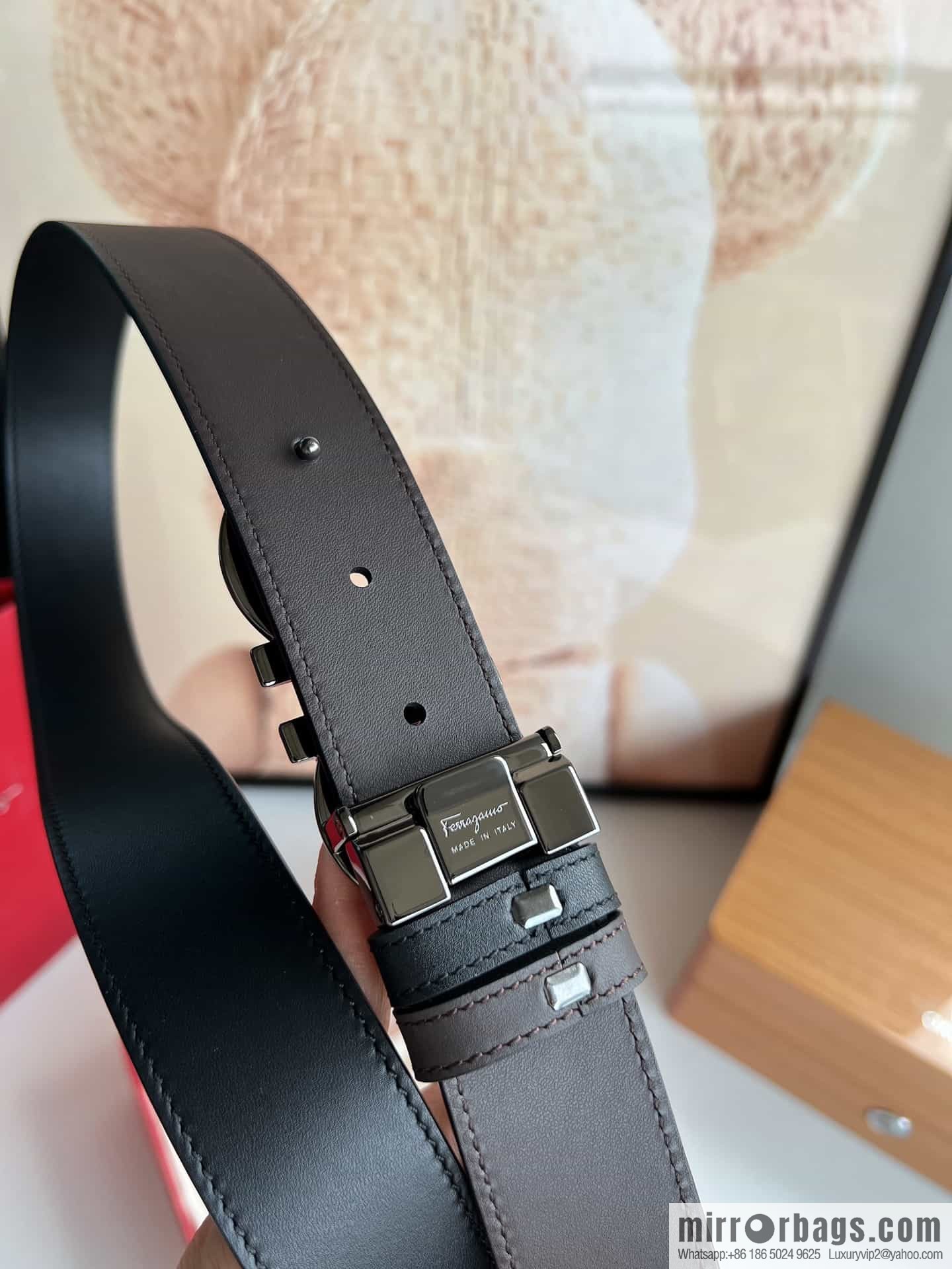 Ferragamo Ferragamo, Boutique Men's 3.5cm Belt