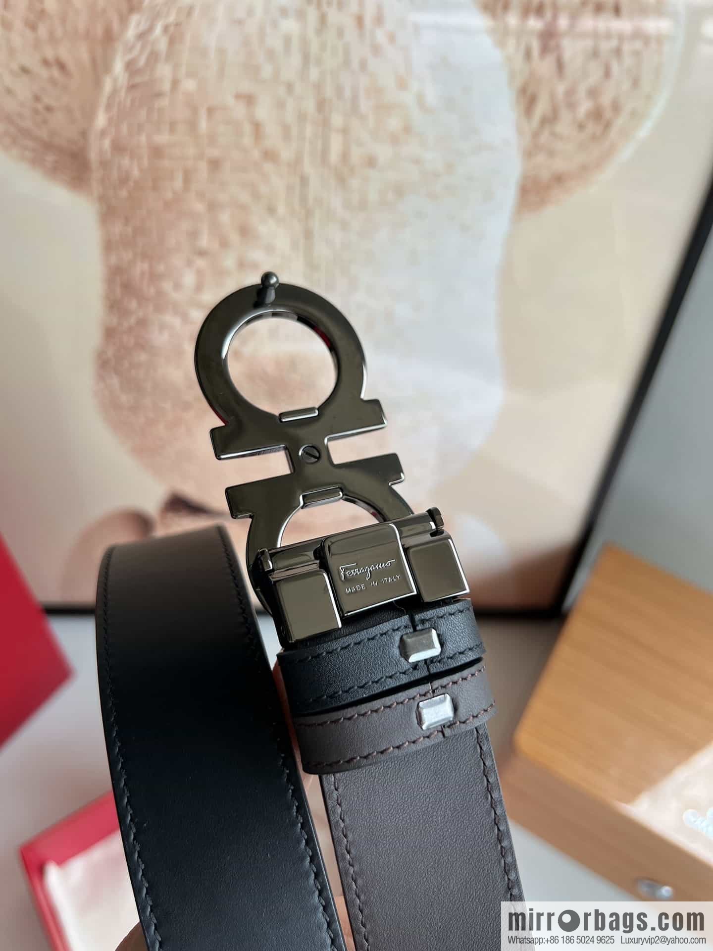 Ferragamo Ferragamo, Boutique Men's 3.5cm Belt