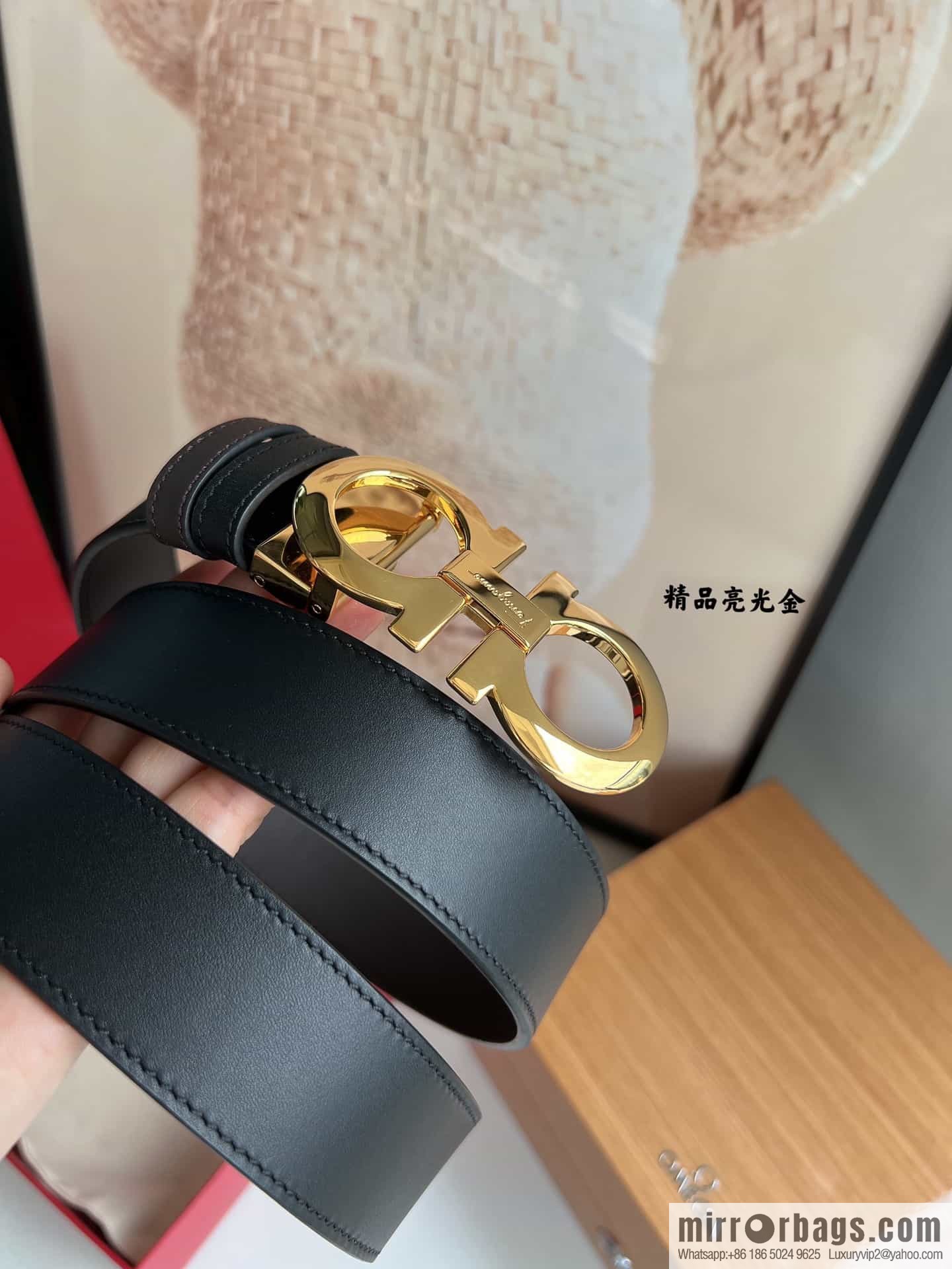 Ferragamo Ferragamo, Boutique Men's 3.5cm Belt