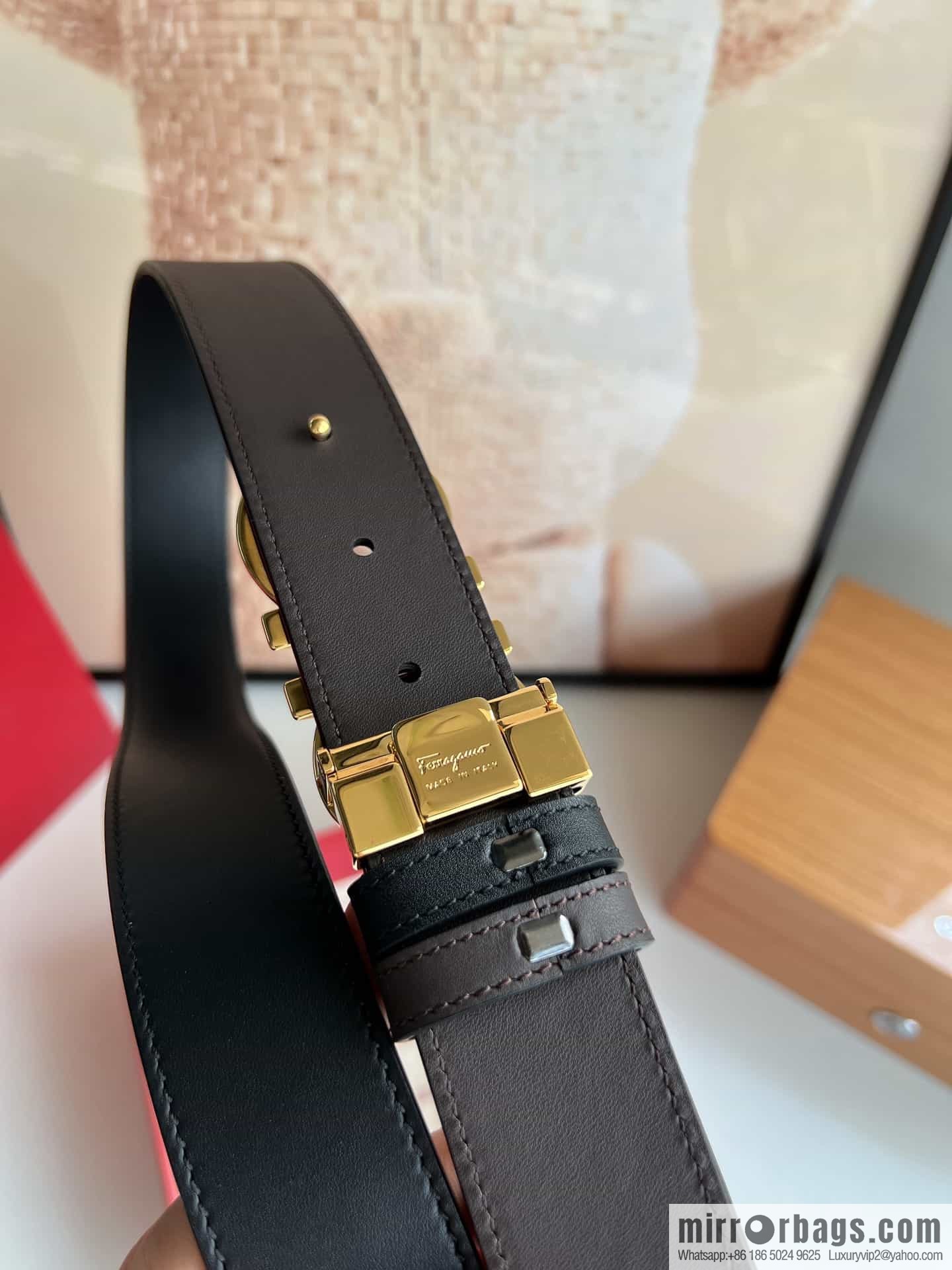 Ferragamo Ferragamo, Boutique Men's 3.5cm Belt