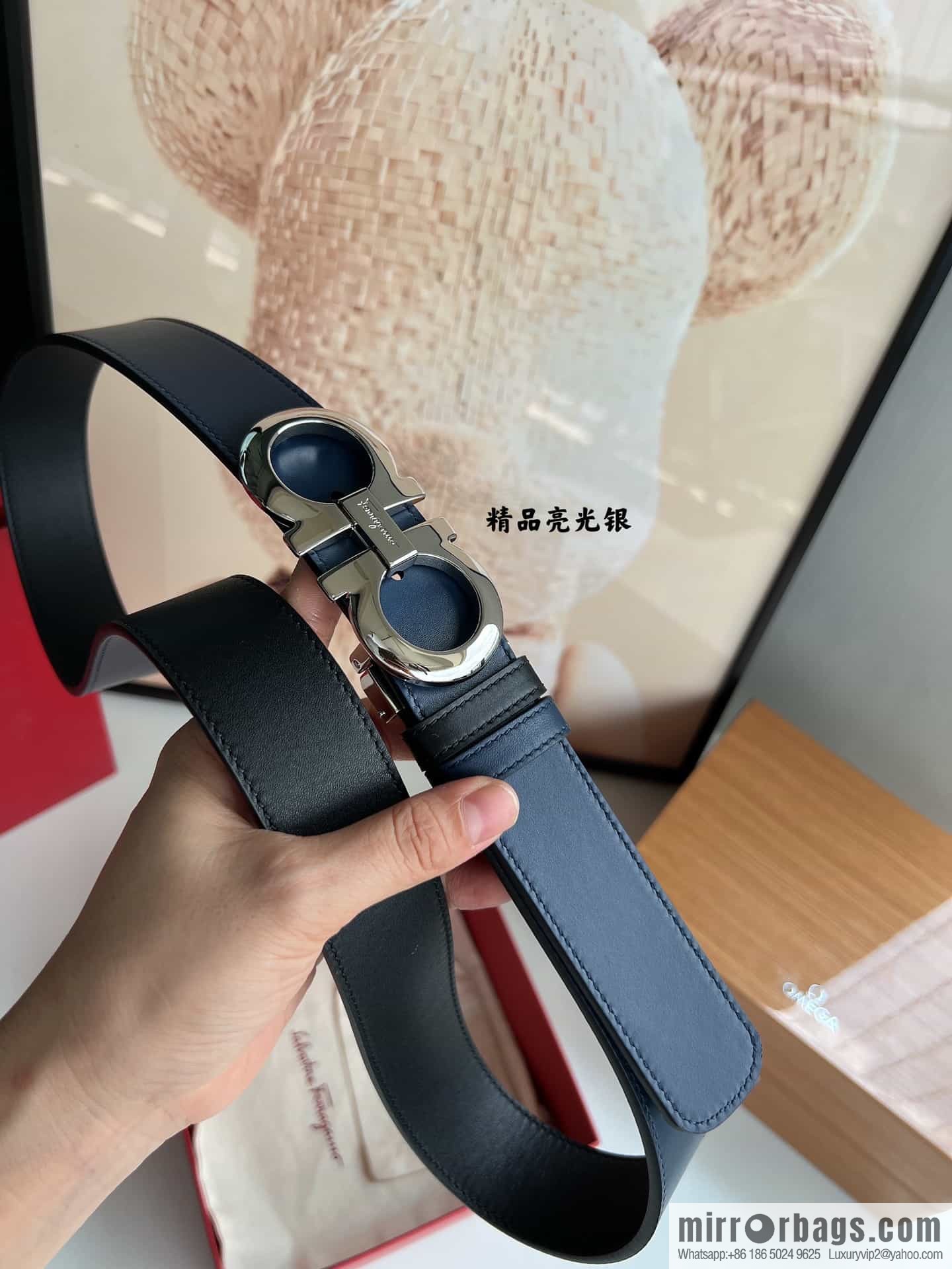 Ferragamo Ferragamo, Boutique Men's 3.5cm Belt