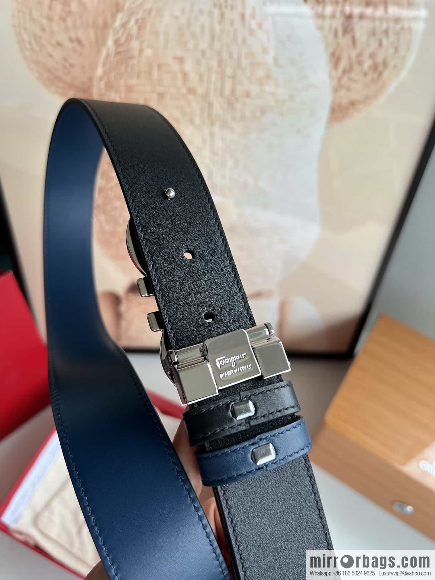 Ferragamo Ferragamo, Boutique Men's 3.5cm Belt