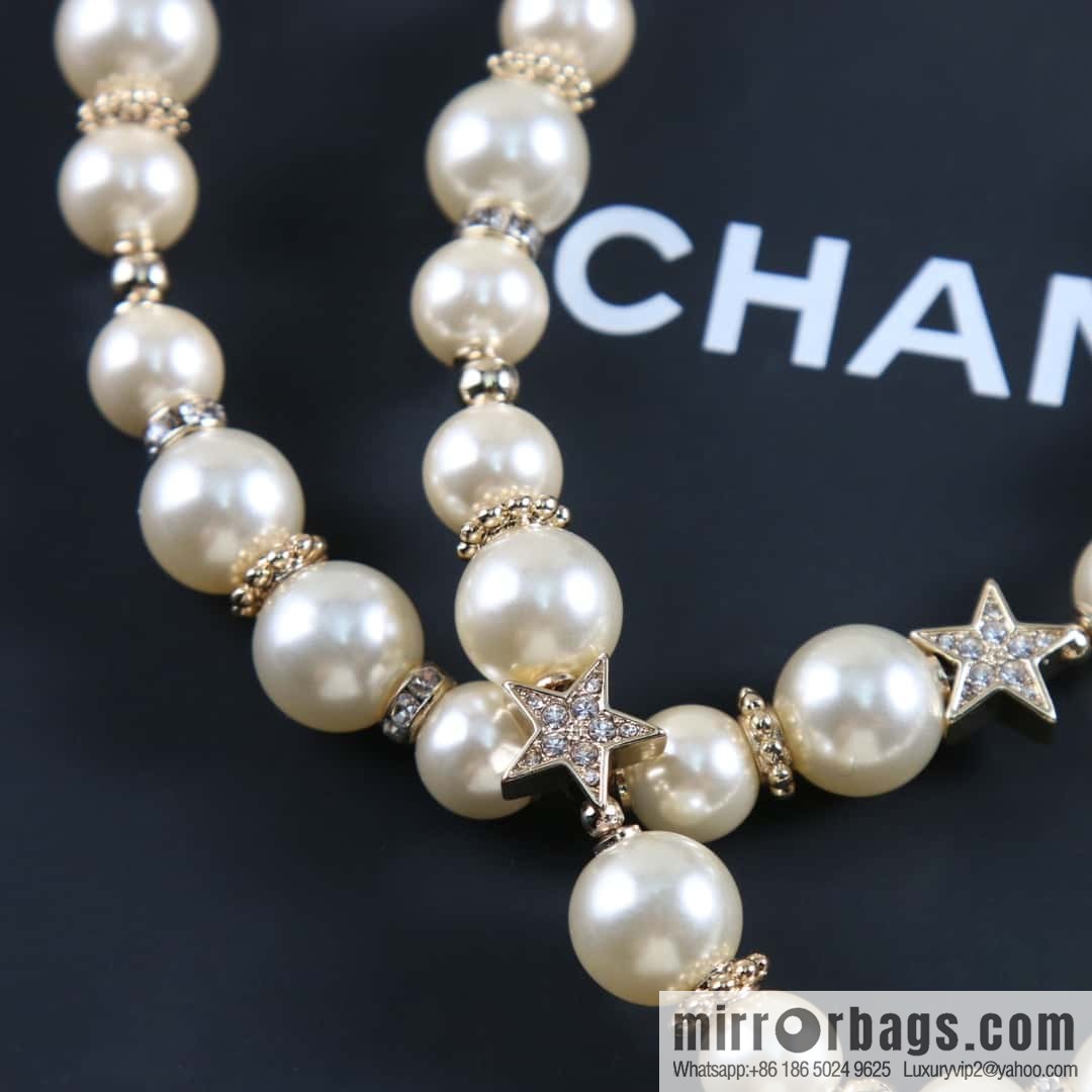 New ☑️ CHANEL CHANEL double c pearl pentagram ⭐ star belt belt chain