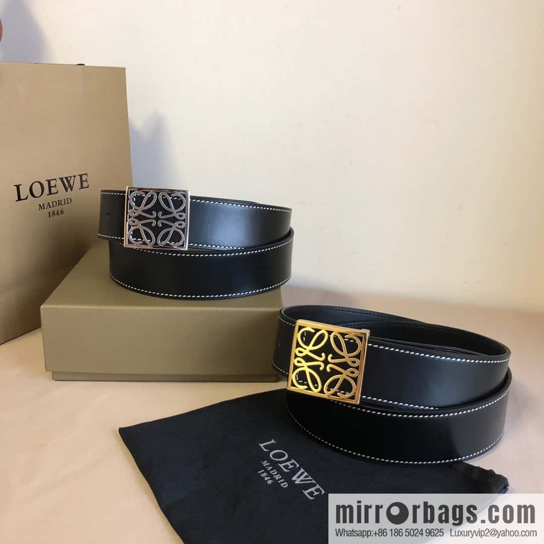 Spain LOEWE 3.8cm double-sided first layer two-sided external belt