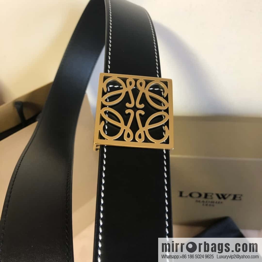 Spain LOEWE 3.8cm double-sided first layer two-sided external belt