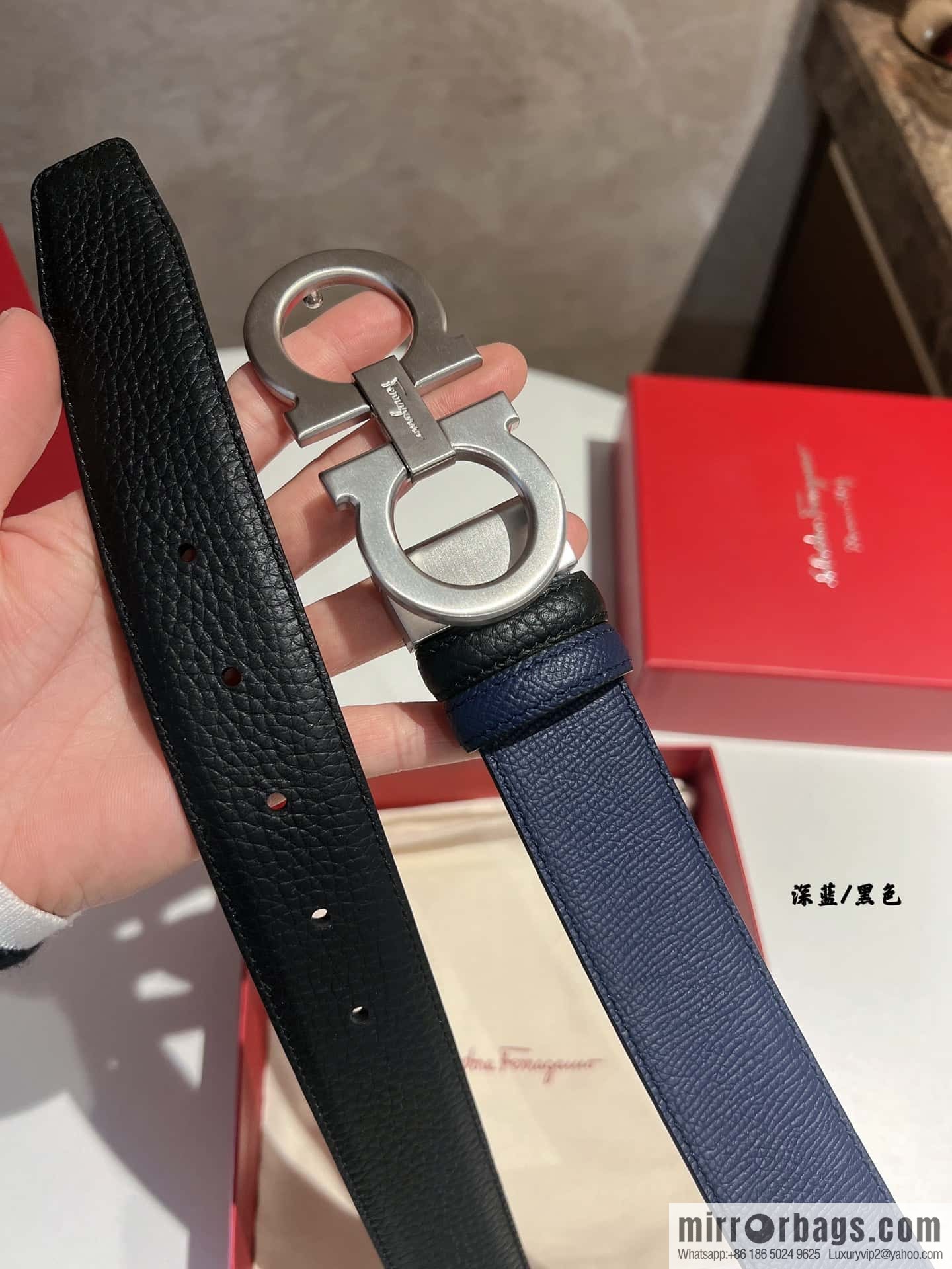Ferragamo Ferragamo, Leather Hardware Craft Men's 3,5cm Belt