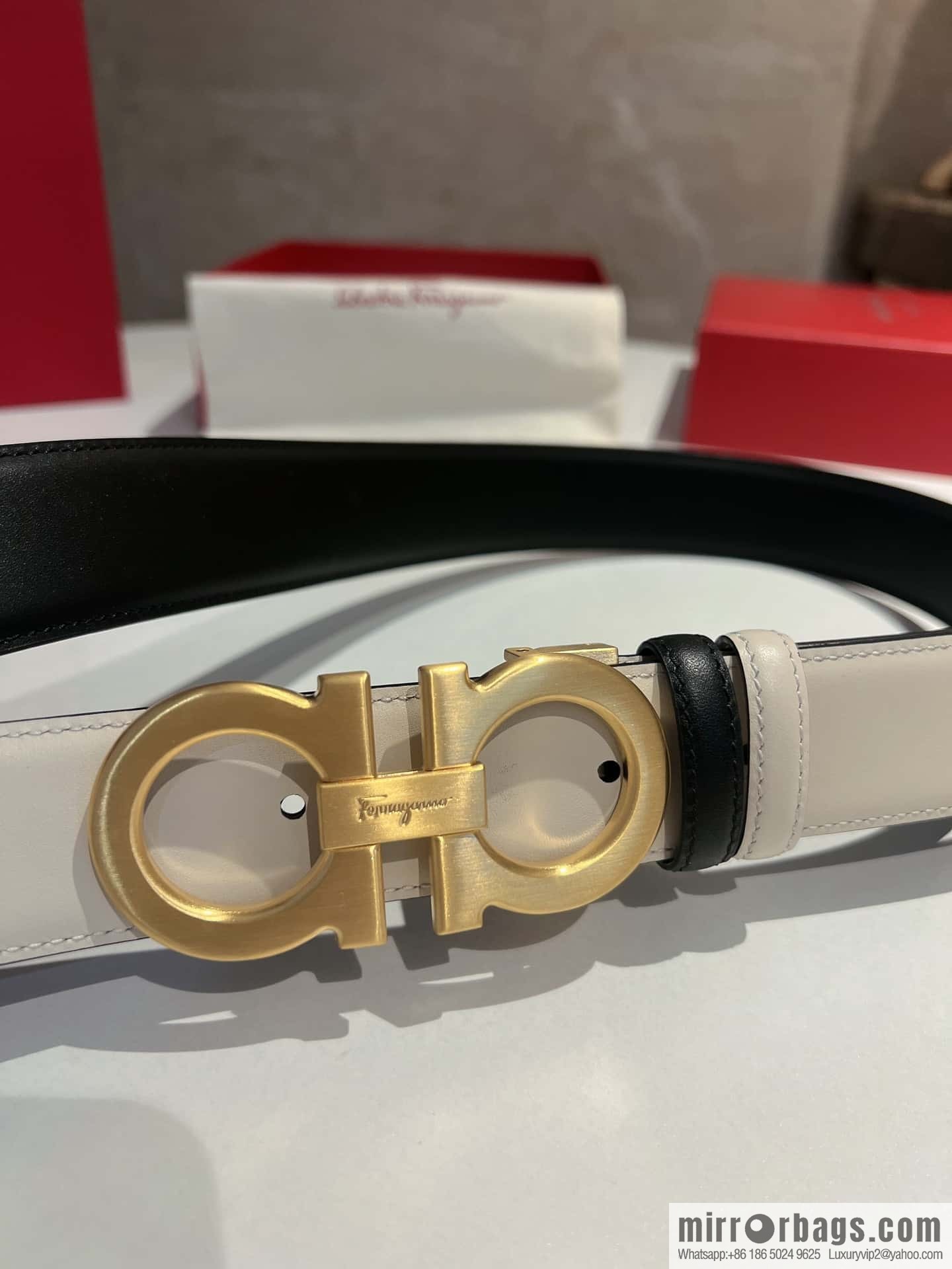 Ferragamo Ferragamo, Leather Hardware Craft Men's 3,5cm Belt
