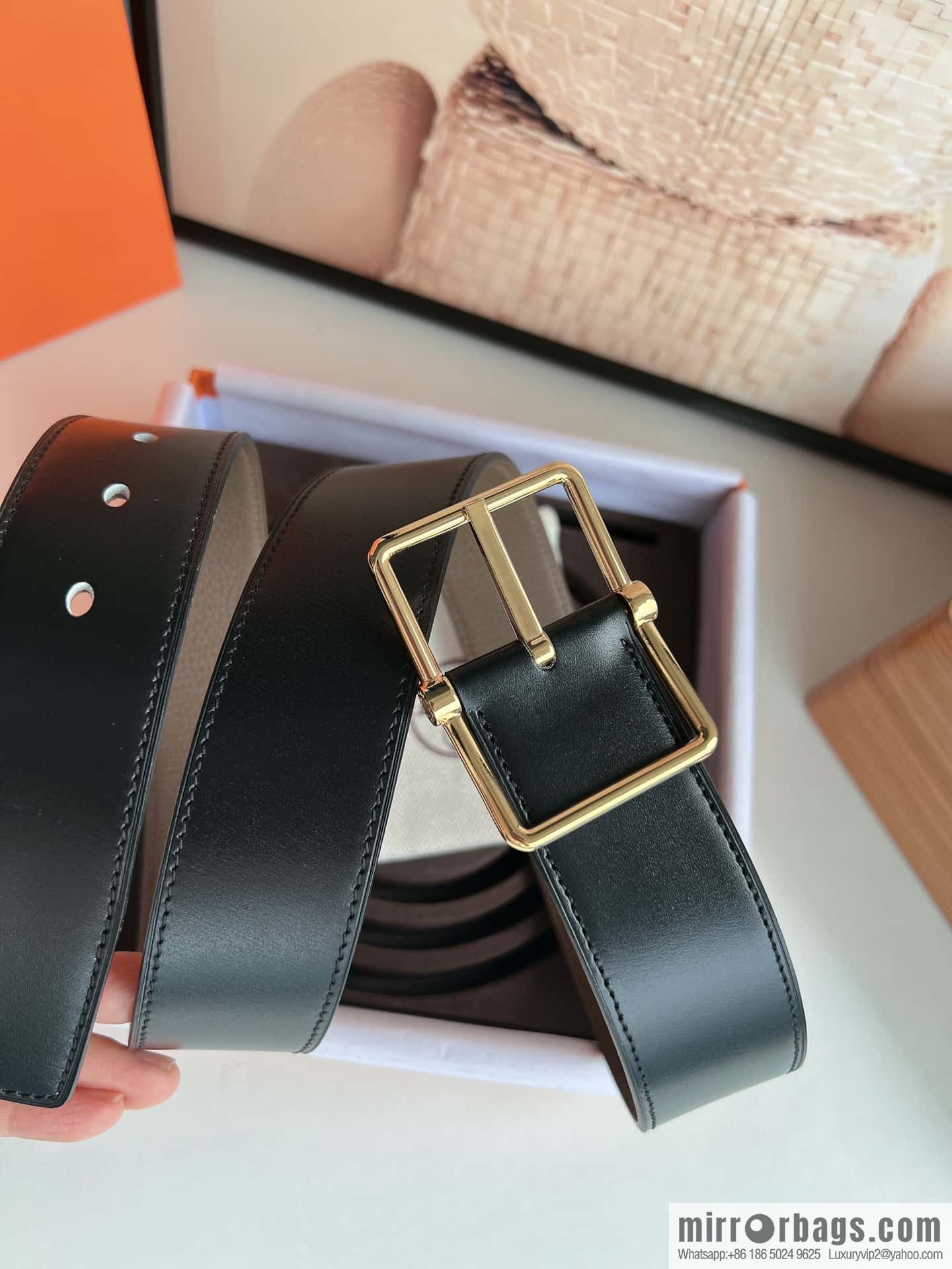 Hermes Hermes 40mm Nathan Double Sided External Belt