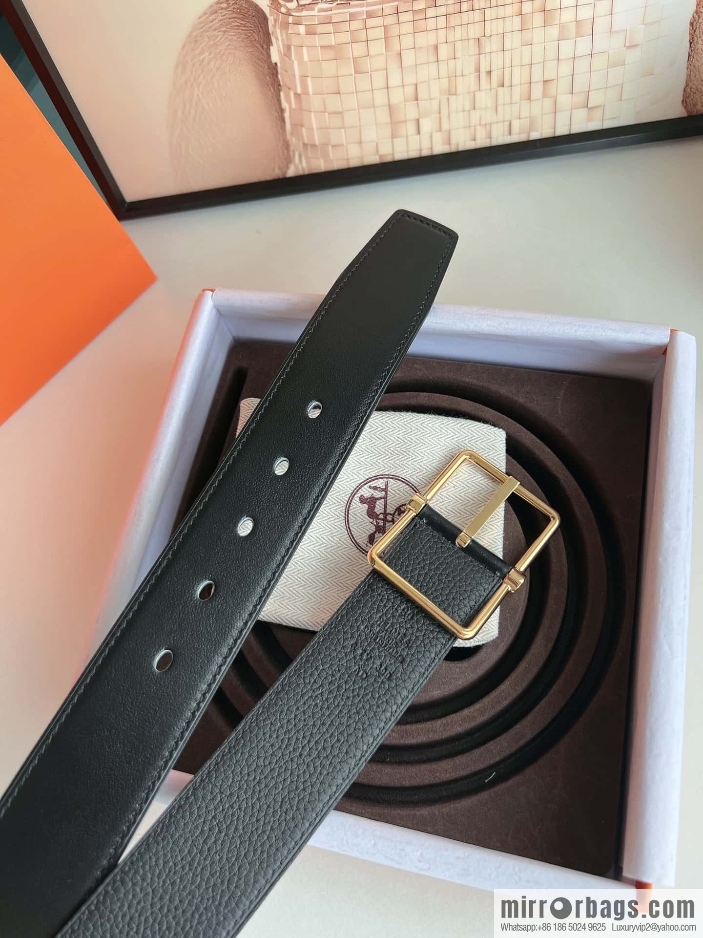 Hermes Hermes 40mm Nathan Double Sided External Belt