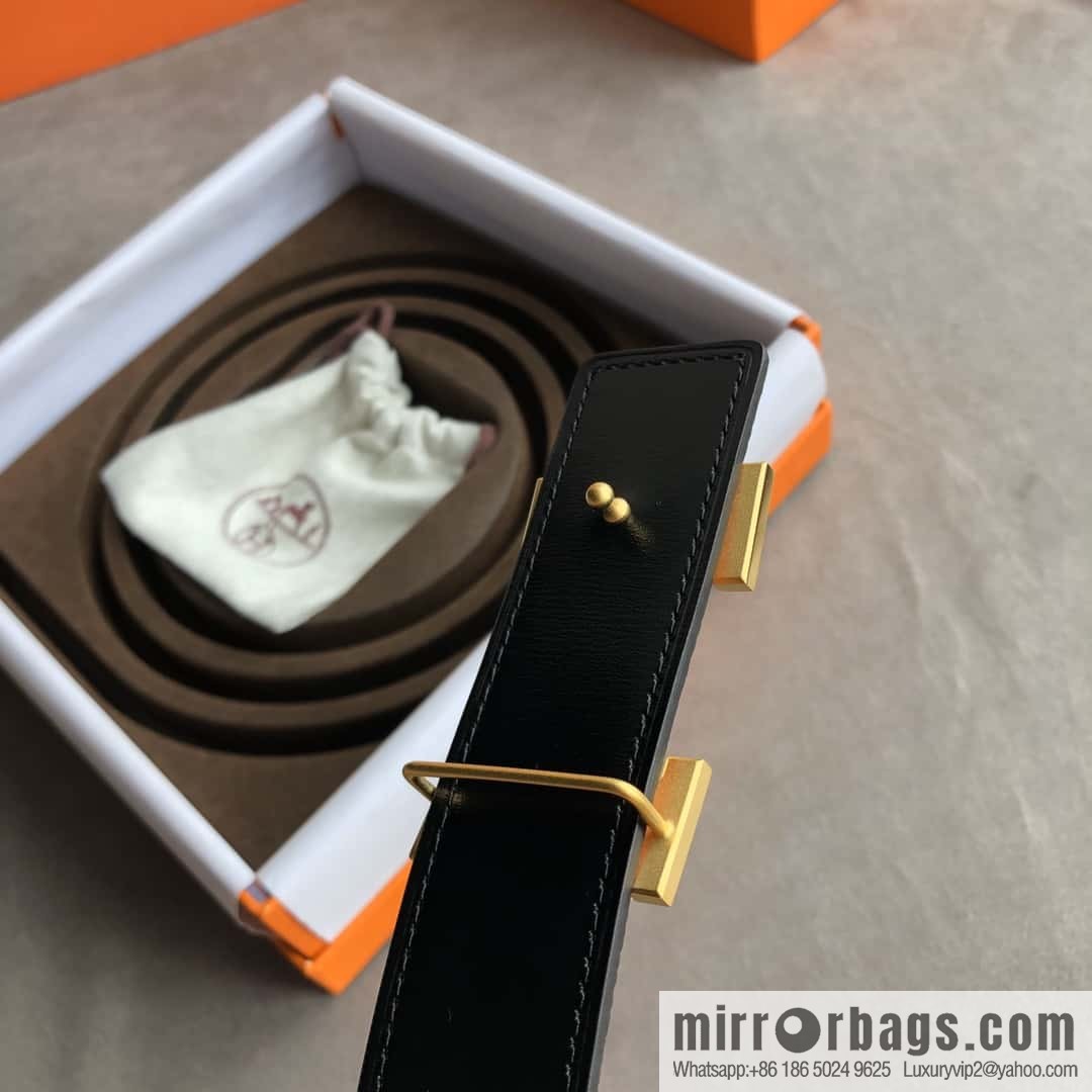 Hermes H solder joint brushed, imported togo leather 3.2CM belt