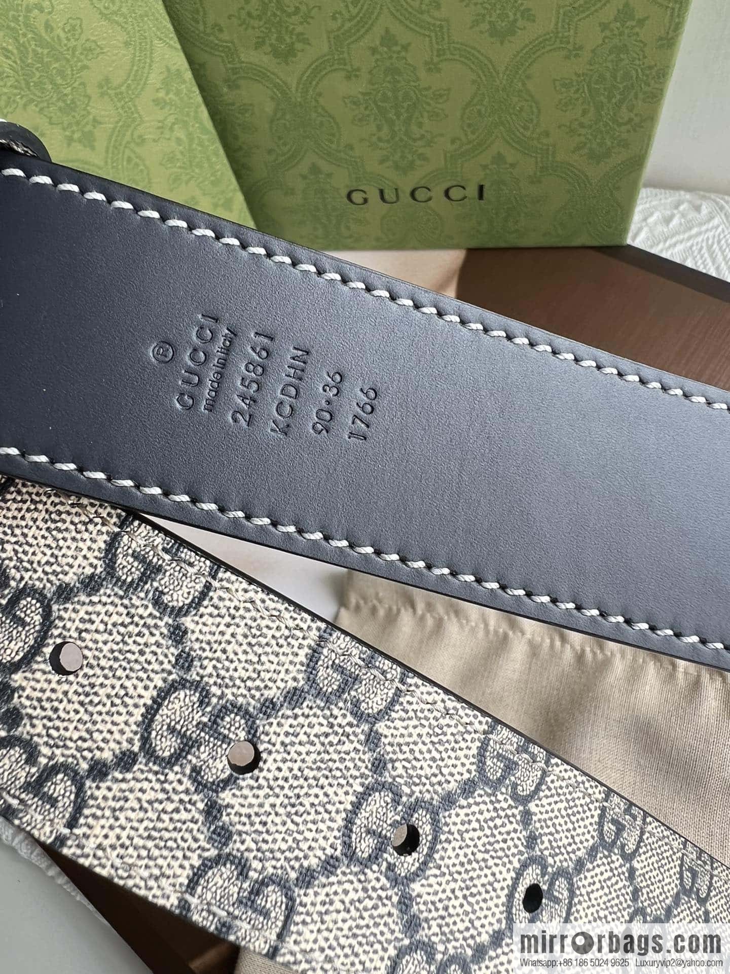 GUCCI Gucci, exquisite rolling sand craft double G buckle classic men's 3.8cm belt
