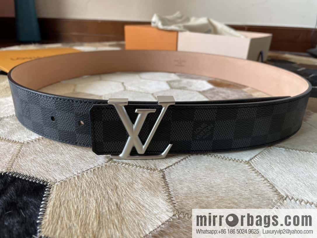 LV Monogram print, pearl mud metal buckle belt M9608 M9610 M9808