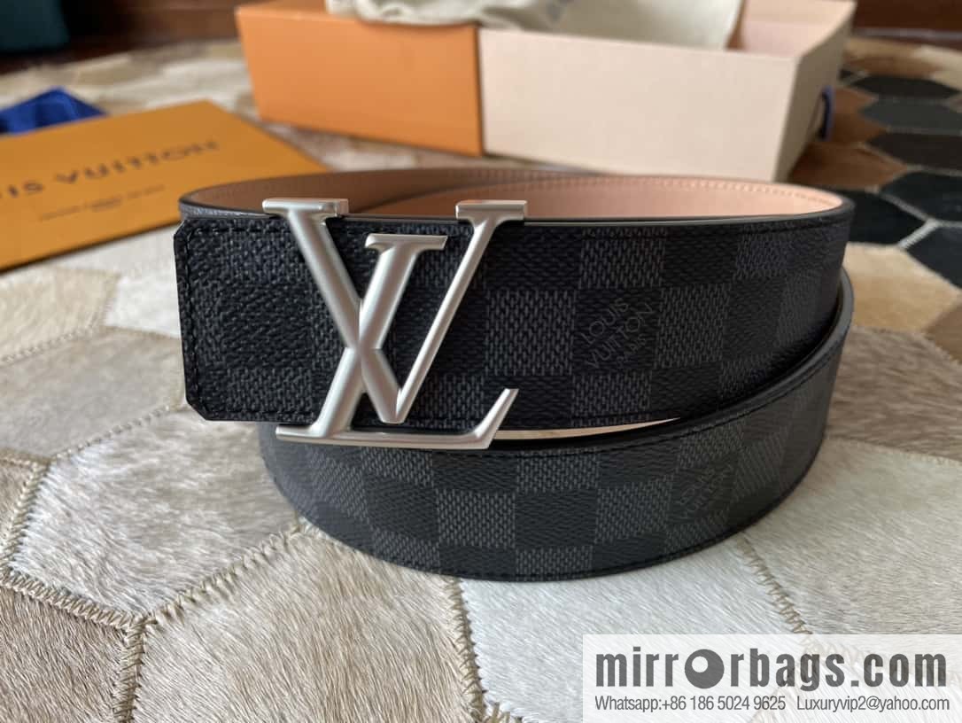 LV Monogram print, pearl mud metal buckle belt M9608 M9610 M9808