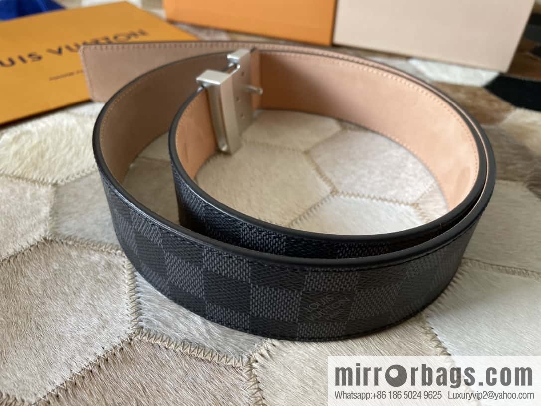 LV Monogram print, pearl mud metal buckle belt M9608 M9610 M9808