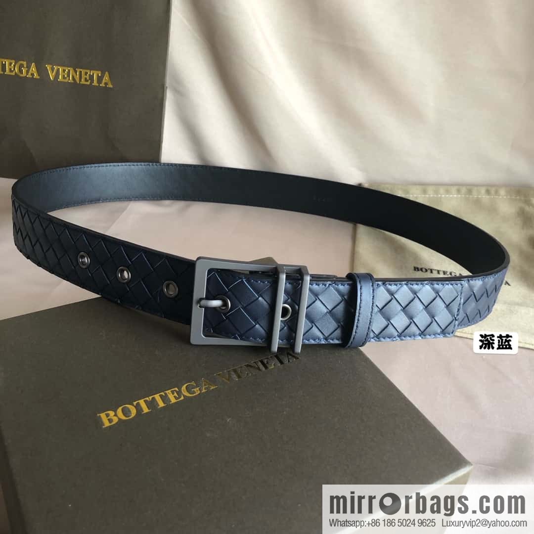Bottega Veneta, hand-woven, polished eyelets and pin buckles, belt 3.5cm
