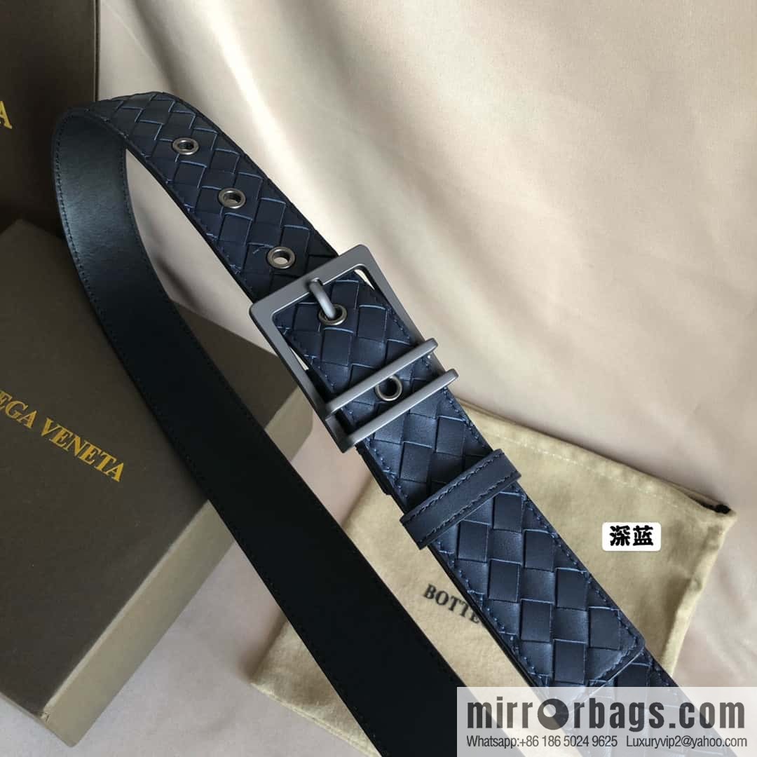 Bottega Veneta, hand-woven, polished eyelets and pin buckles, belt 3.5cm