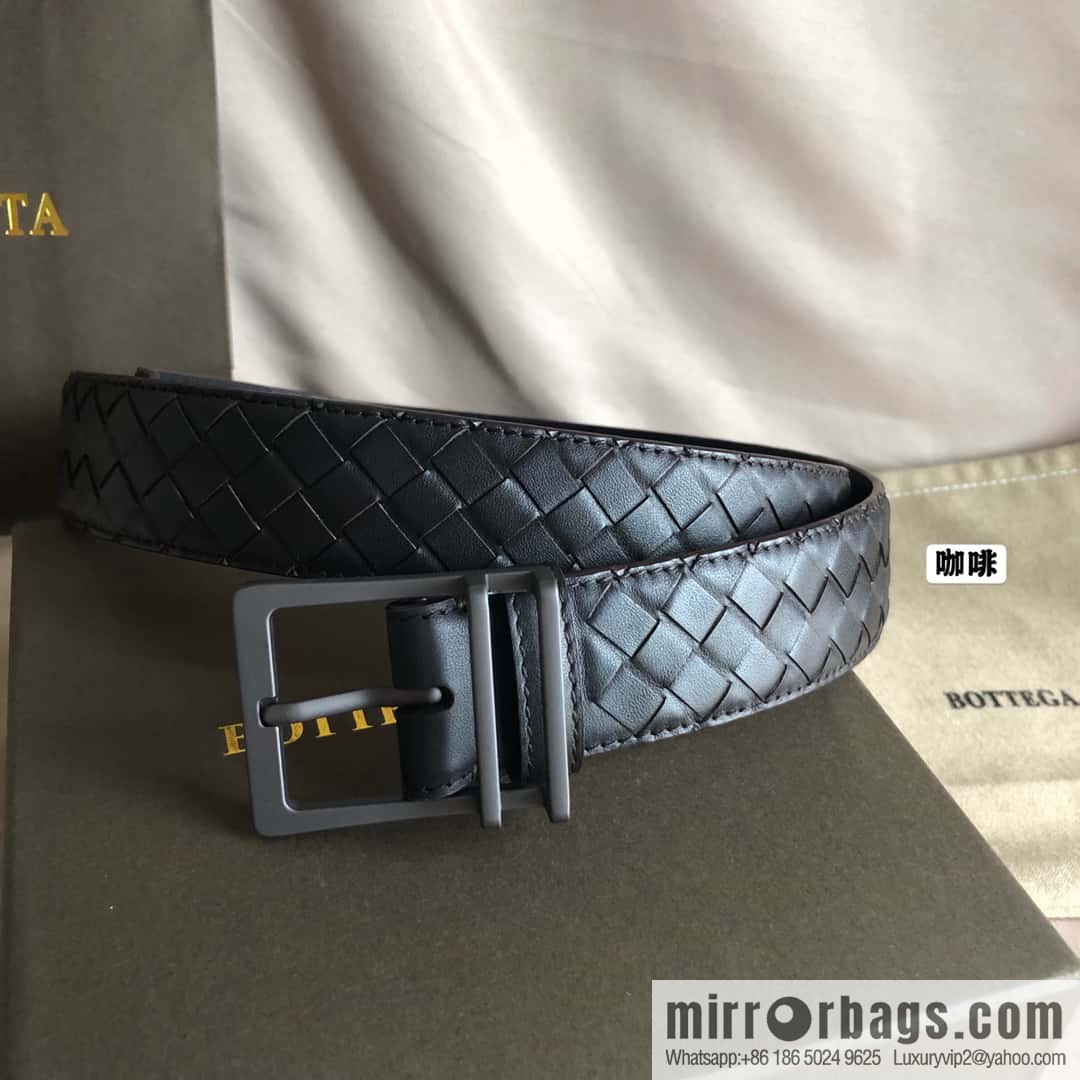 Bottega Veneta, hand-woven, polished eyelets and pin buckles, belt 3.5cm