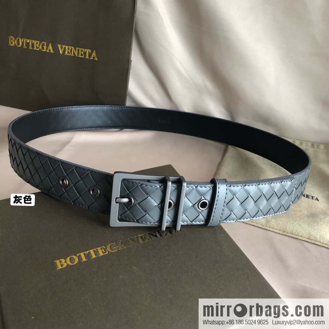 Bottega Veneta, hand-woven, polished eyelets and pin buckles, belt 3.5cm