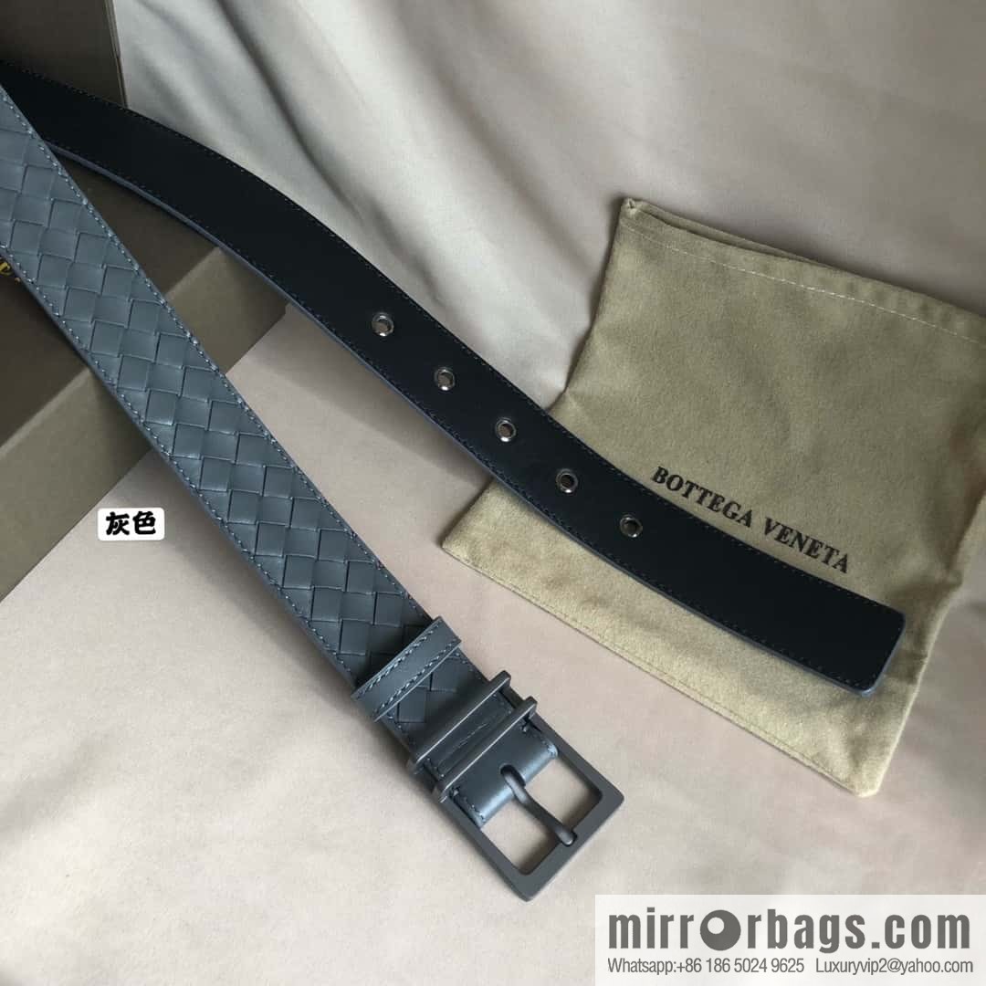 Bottega Veneta, hand-woven, polished eyelets and pin buckles, belt 3.5cm