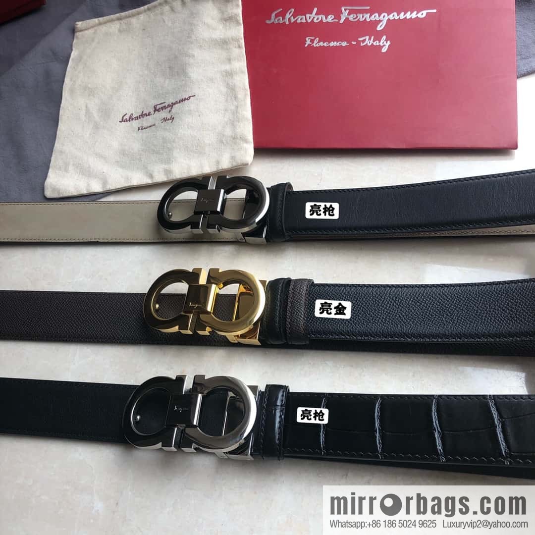 Ferragamo Ferragamo, Classic Eternal Counter Version Board Buckle Belt 3.5cm
