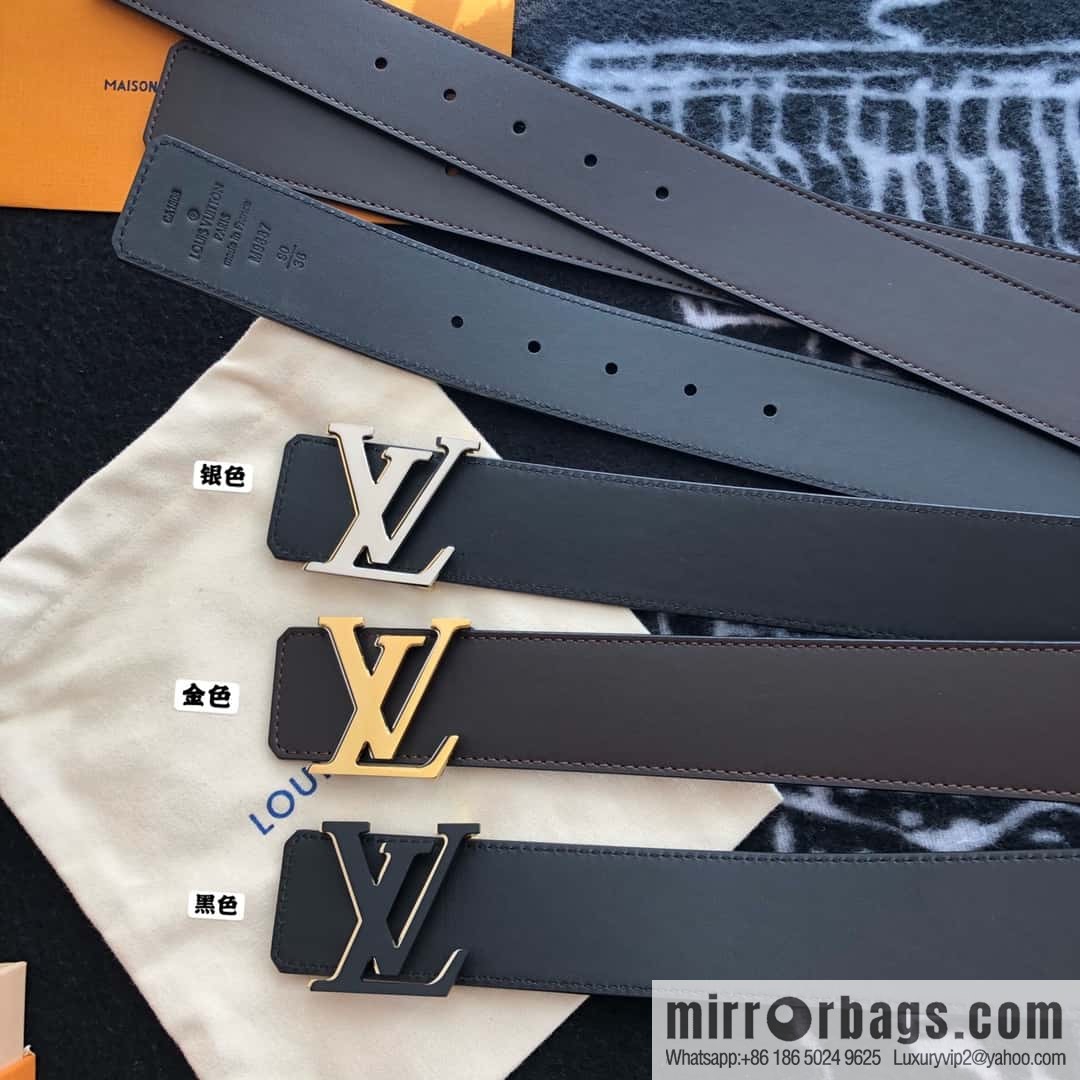 LV imported cowhide double-sided belt 40mm