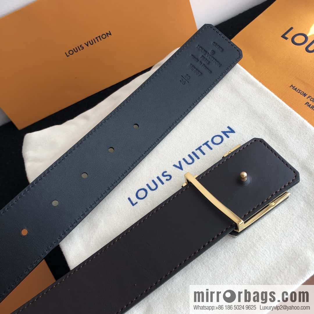 LV imported cowhide double-sided belt 40mm