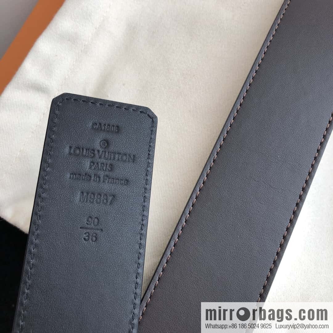 LV imported cowhide double-sided belt 40mm