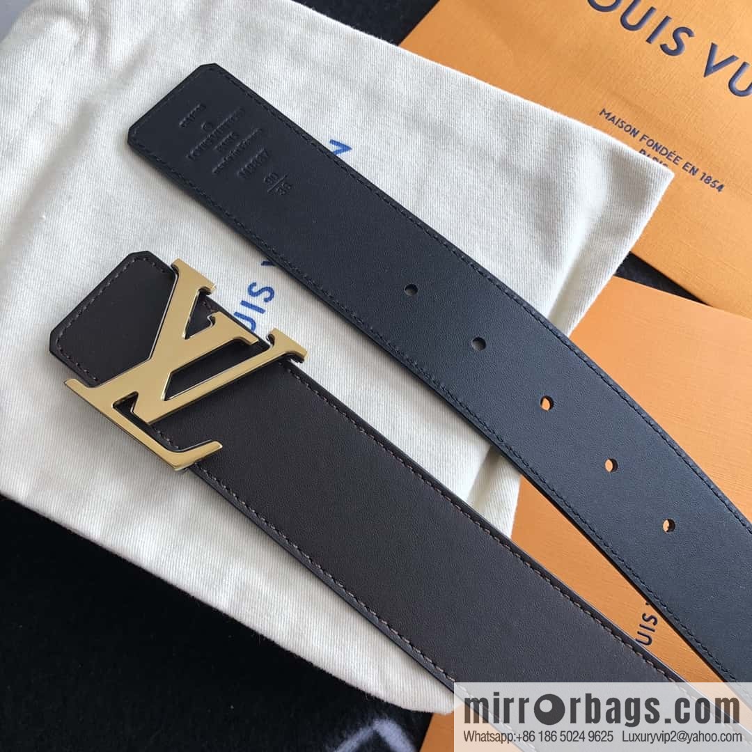 LV imported cowhide double-sided belt 40mm