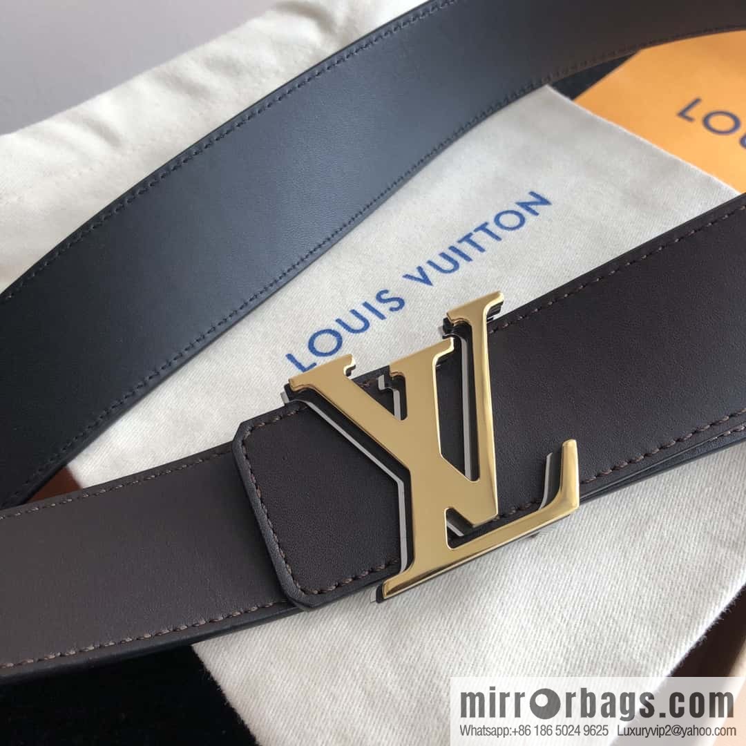 LV imported cowhide double-sided belt 40mm