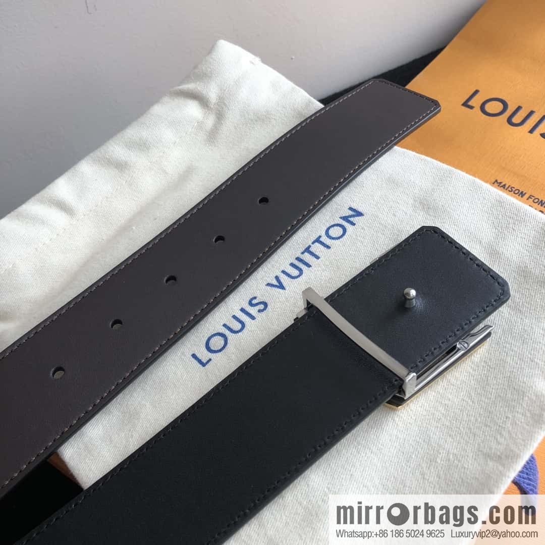 LV imported cowhide double-sided belt 40mm