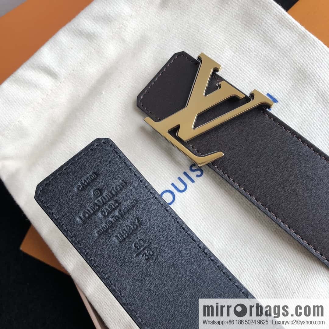 LV imported cowhide double-sided belt 40mm