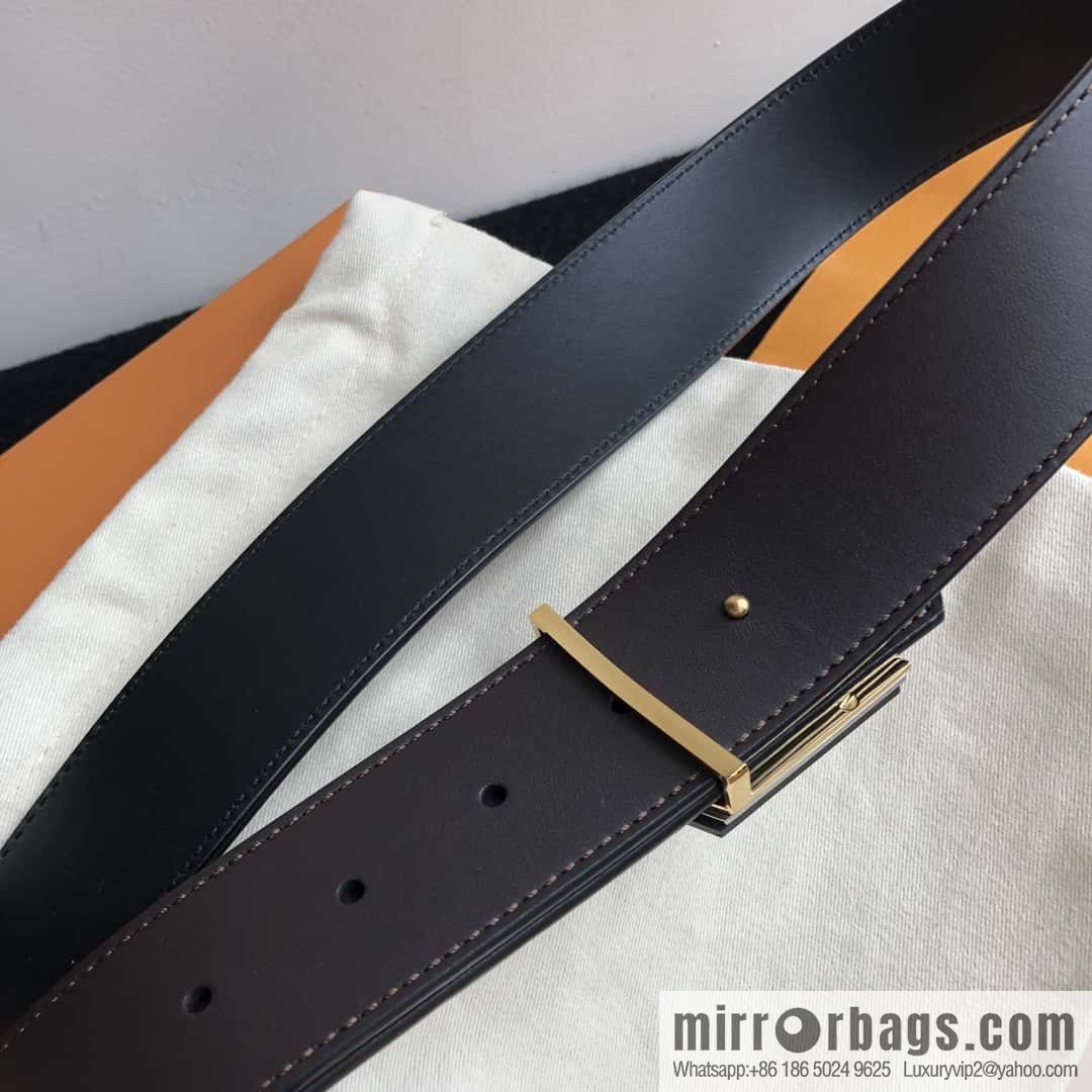 LV imported cowhide double-sided belt 40mm