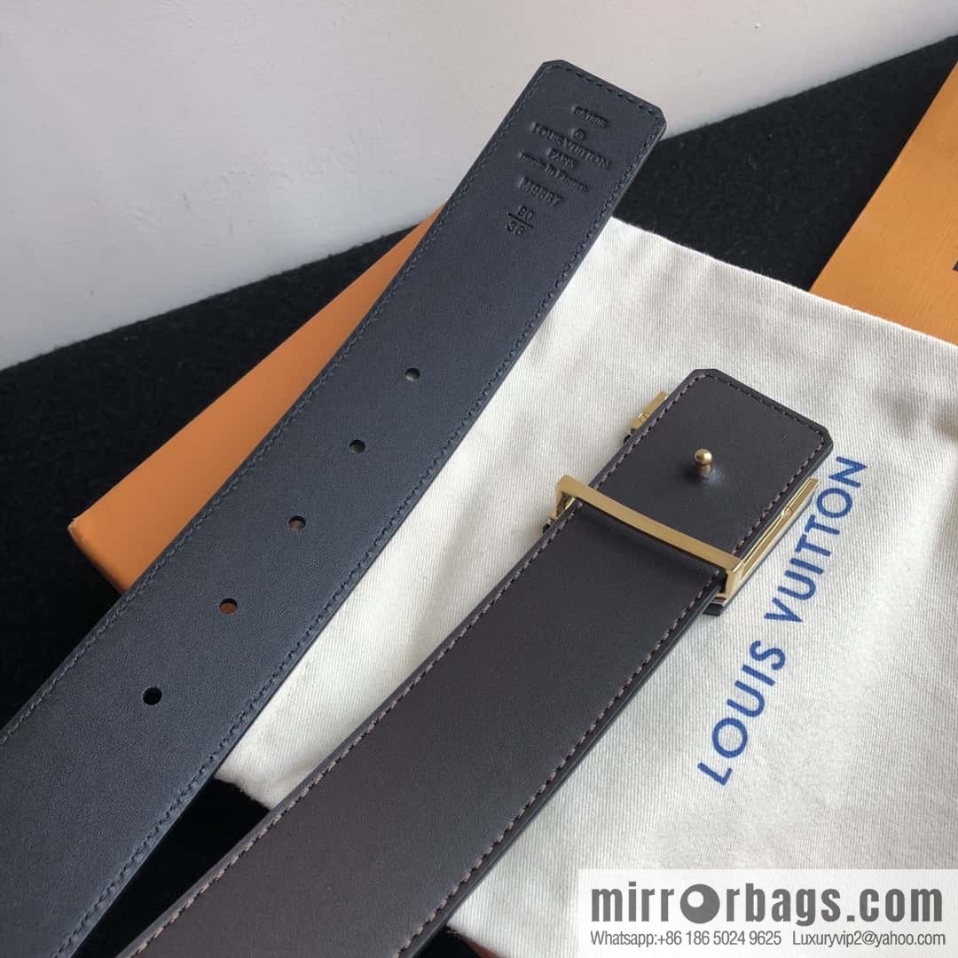 LV imported cowhide double-sided belt 40mm