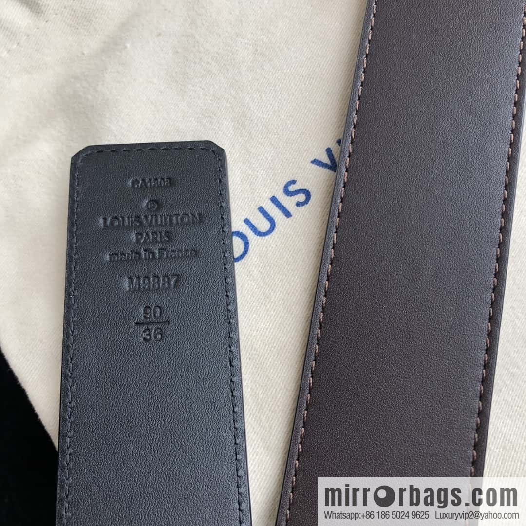 LV imported cowhide double-sided belt 40mm