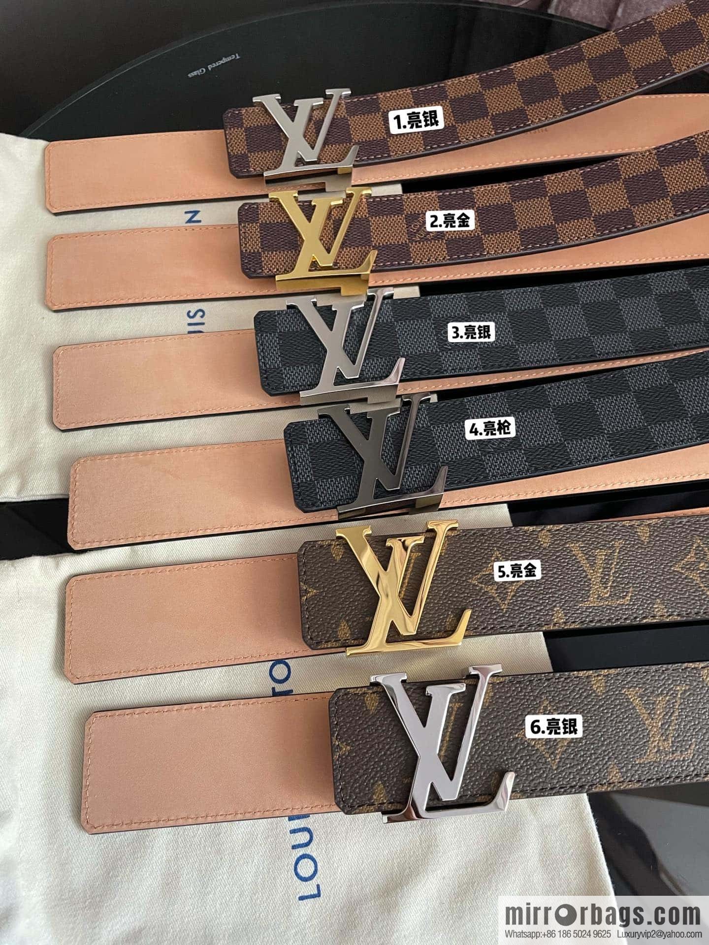 LV signature letter metal buckle belt M9808/M9608/M9610