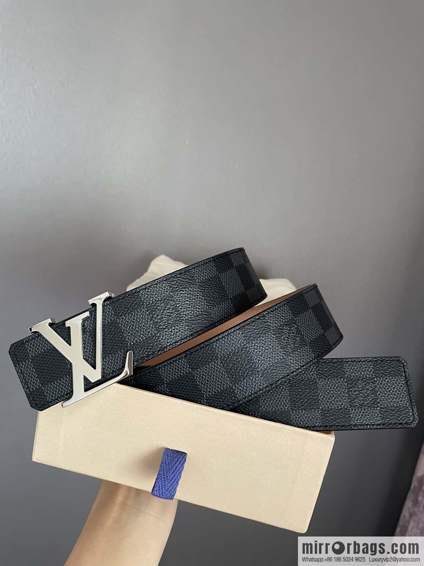 LV signature letter metal buckle belt M9808/M9608/M9610