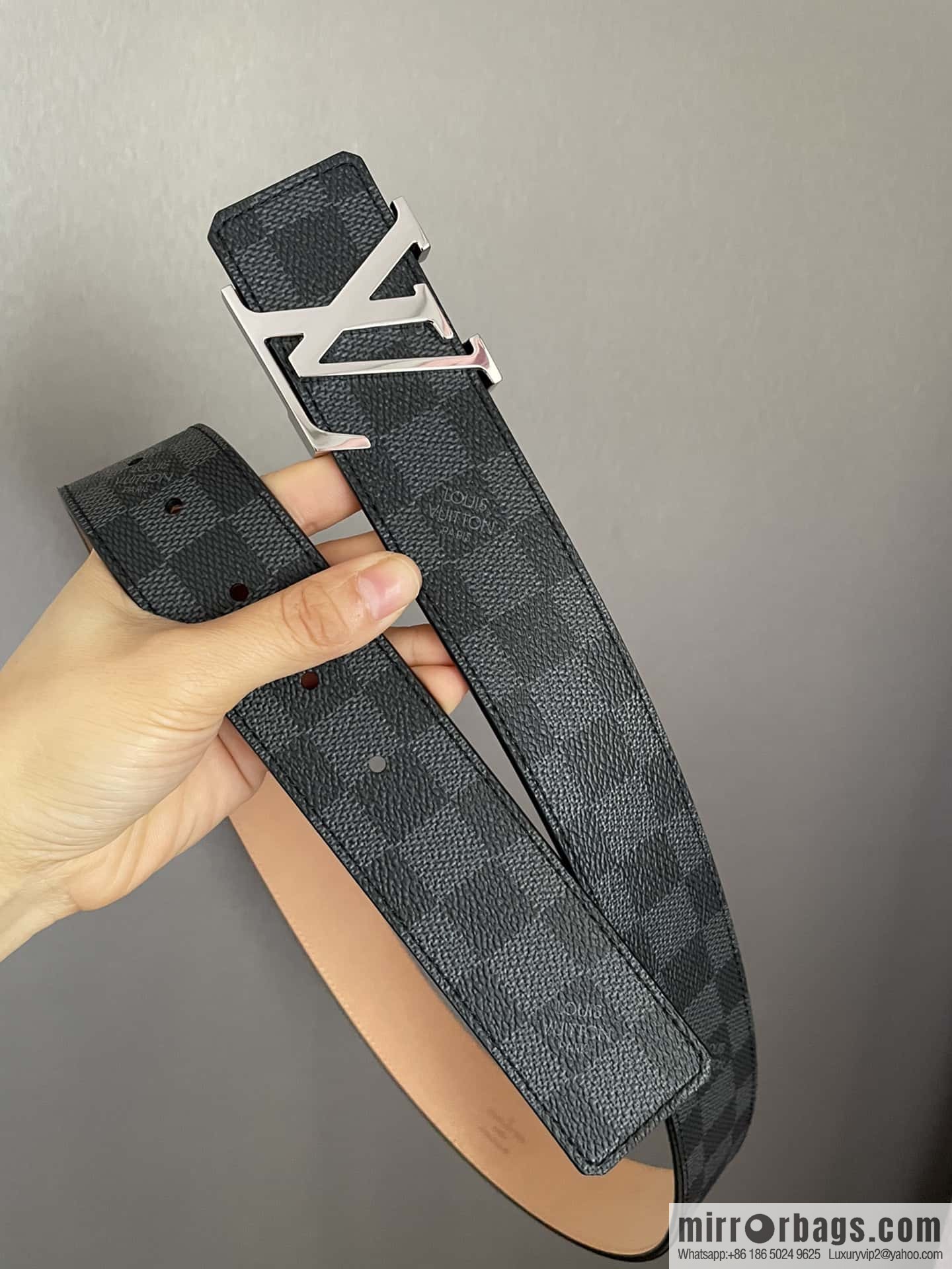 LV signature letter metal buckle belt M9808/M9608/M9610