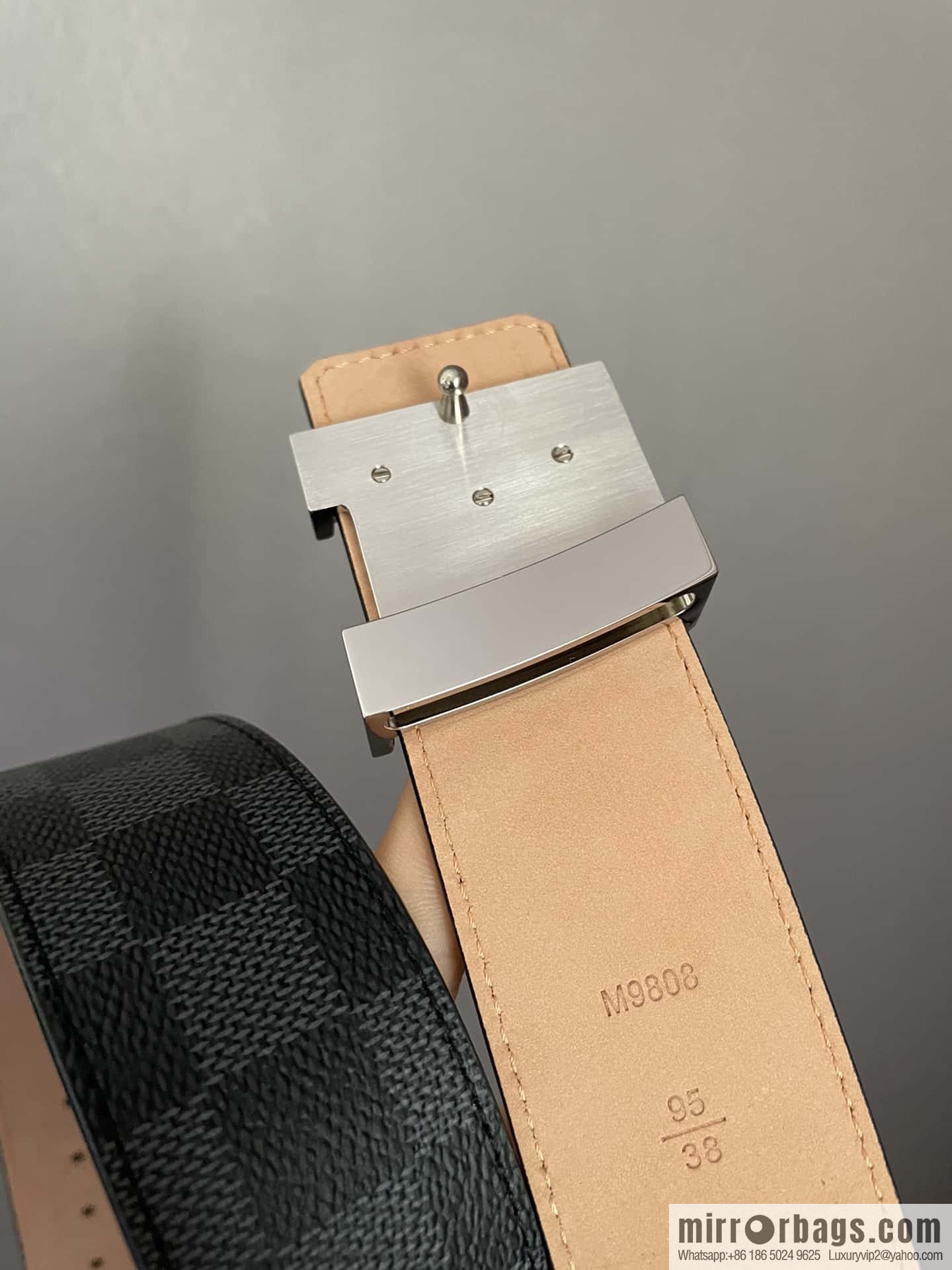 LV signature letter metal buckle belt M9808/M9608/M9610