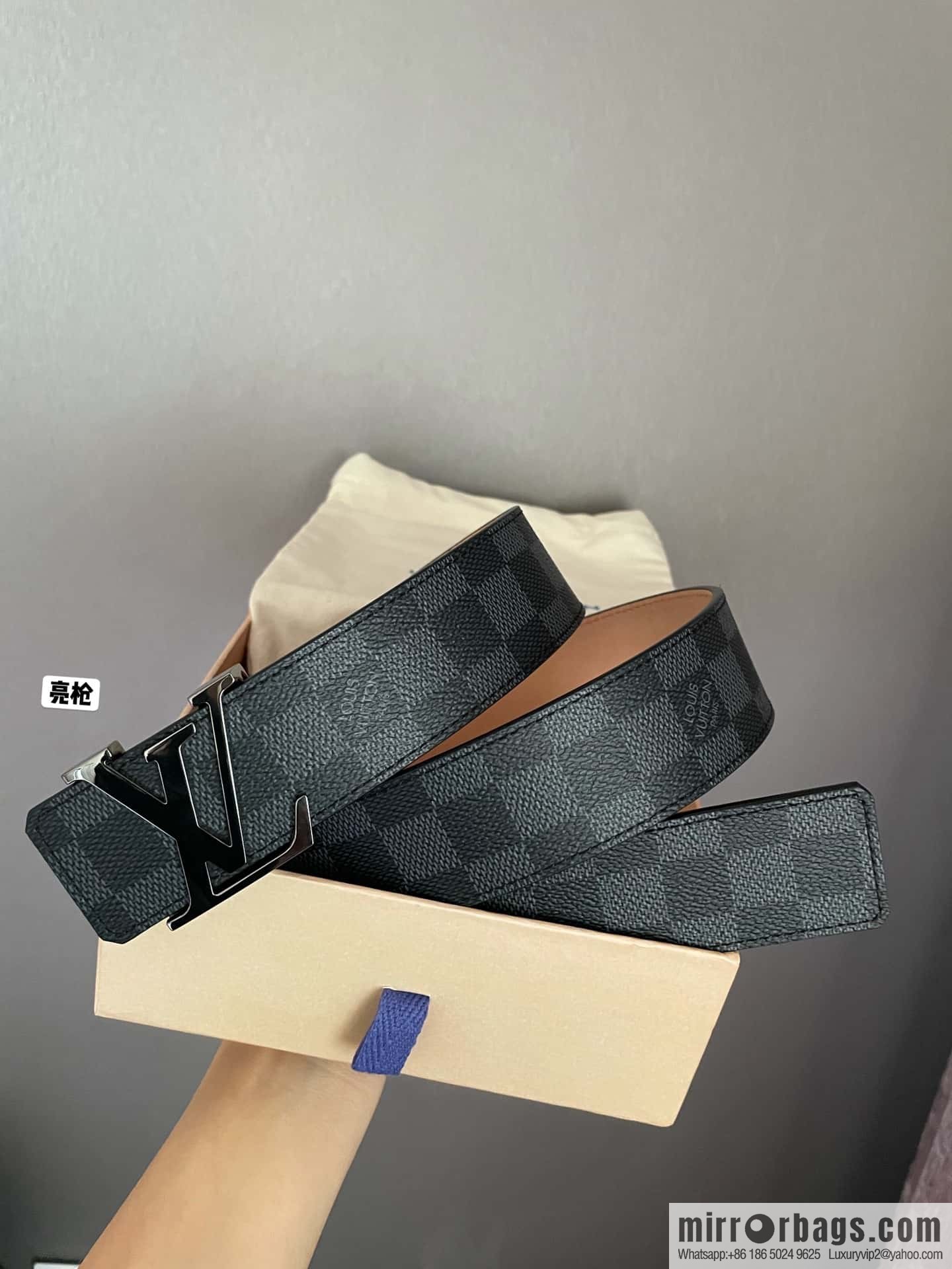 LV signature letter metal buckle belt M9808/M9608/M9610