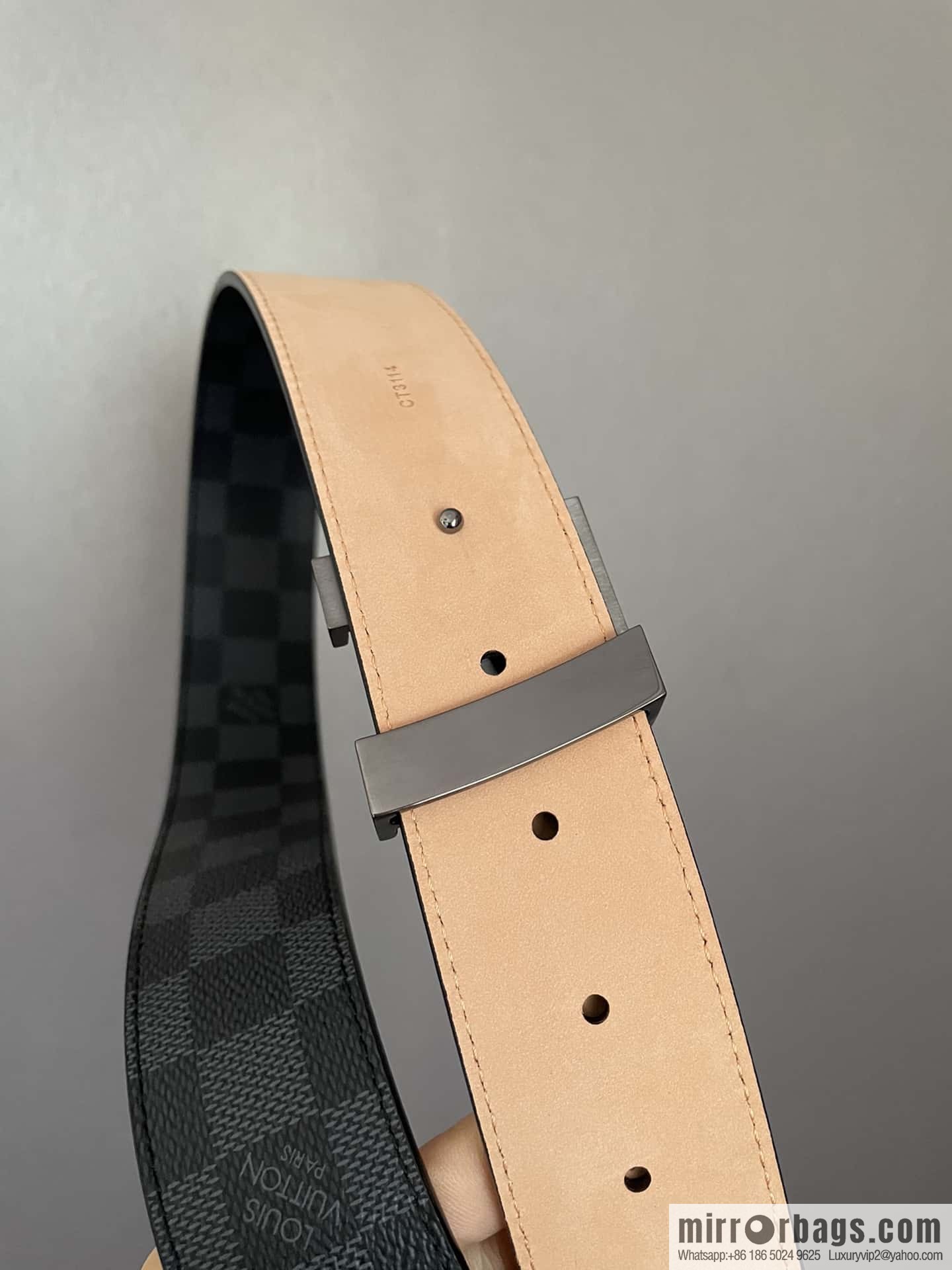 LV signature letter metal buckle belt M9808/M9608/M9610
