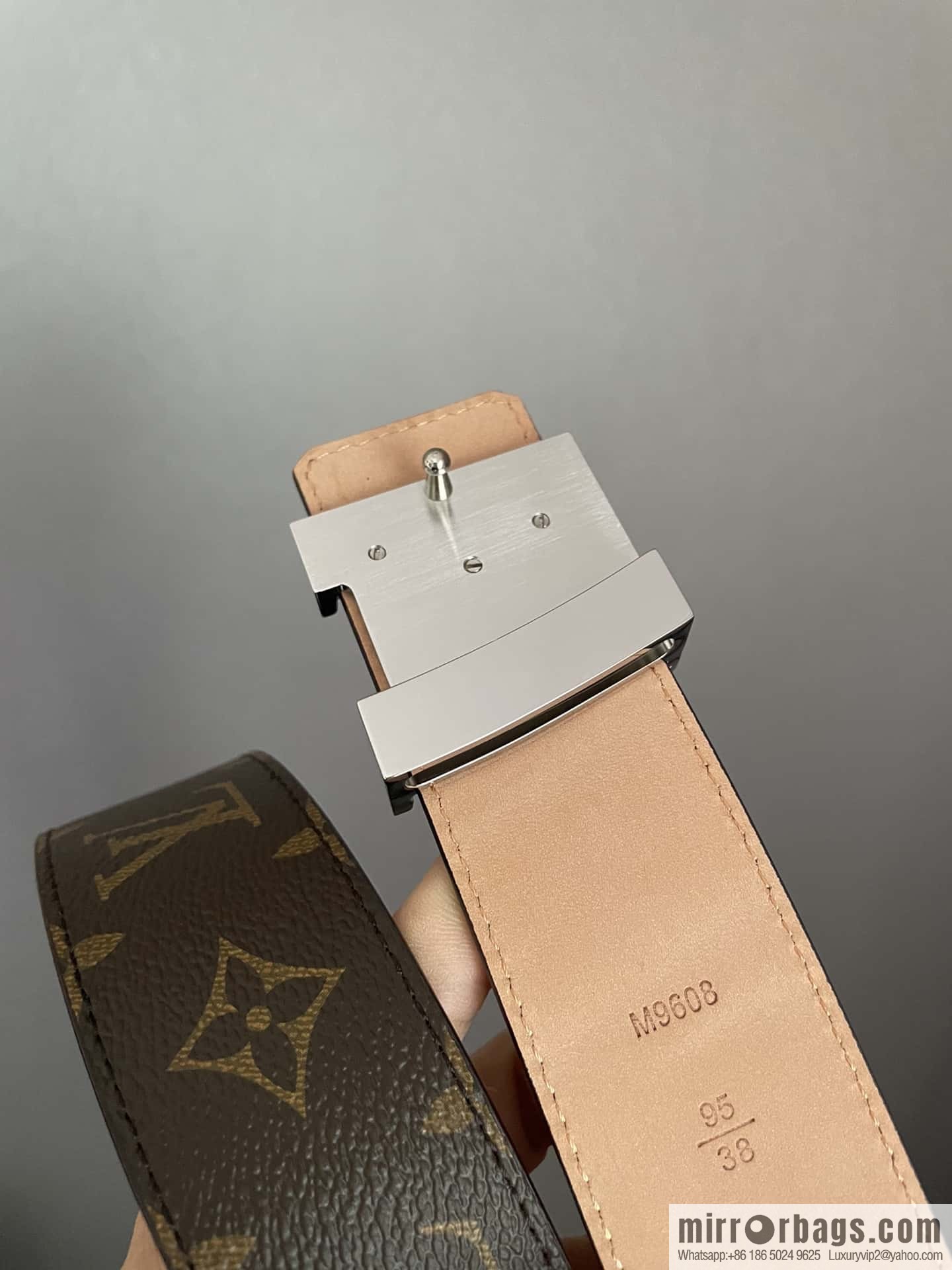 LV signature letter metal buckle belt M9808/M9608/M9610