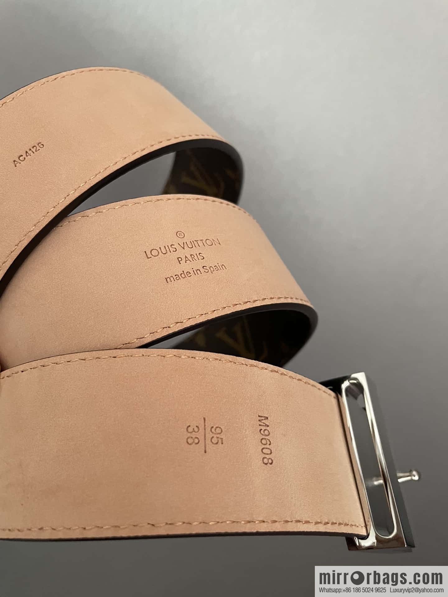 LV signature letter metal buckle belt M9808/M9608/M9610