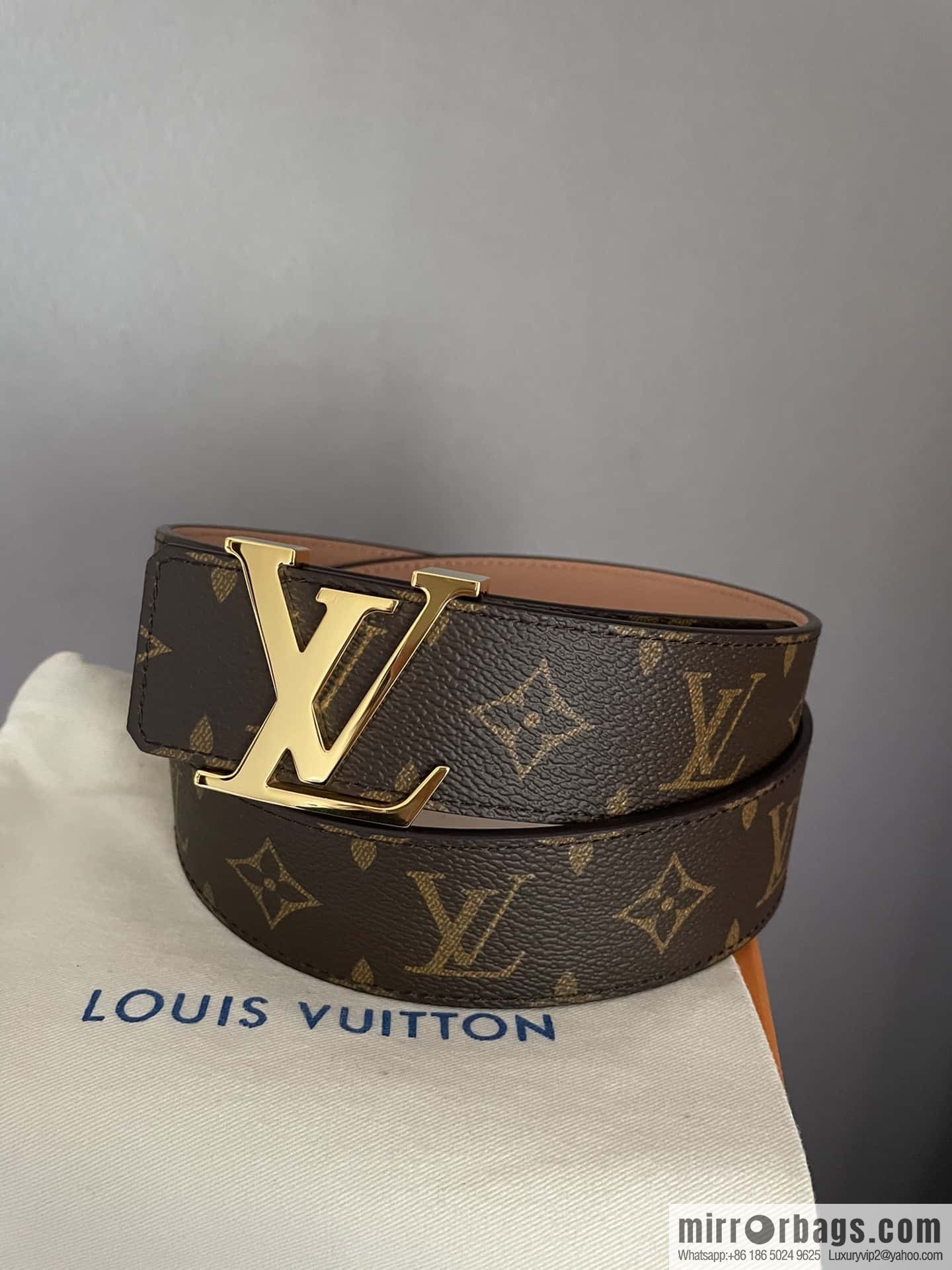 LV signature letter metal buckle belt M9808/M9608/M9610