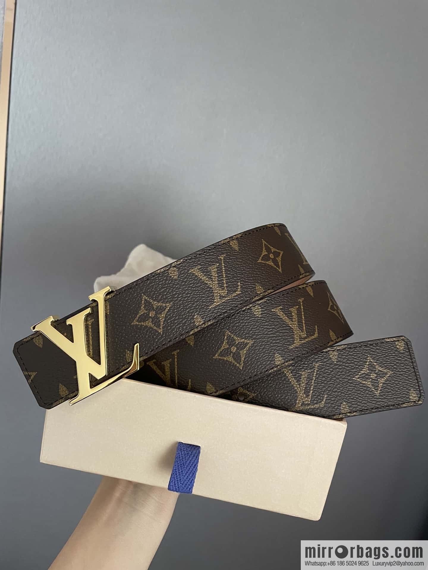 LV signature letter metal buckle belt M9808/M9608/M9610