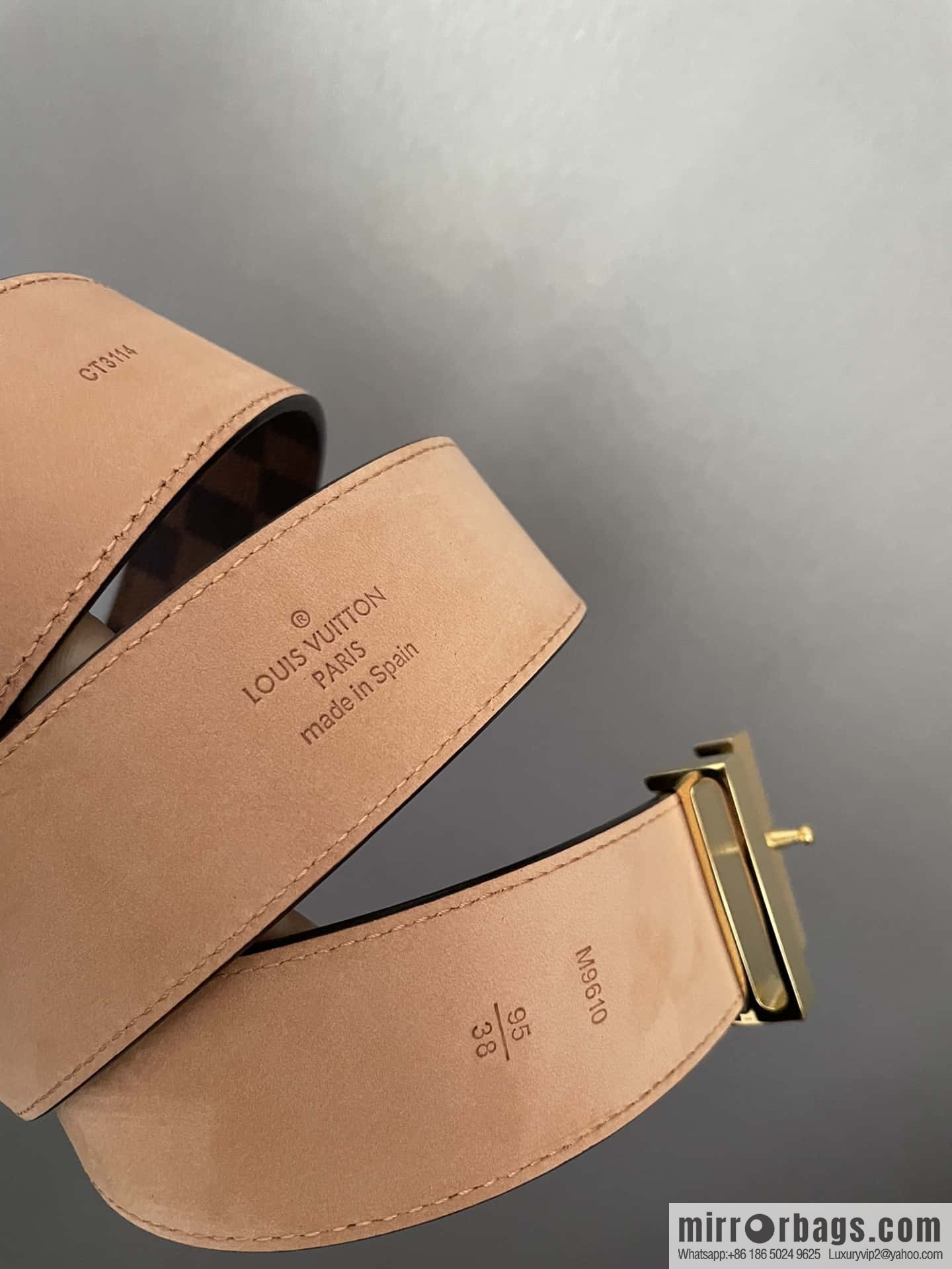 LV signature letter metal buckle belt M9808/M9608/M9610