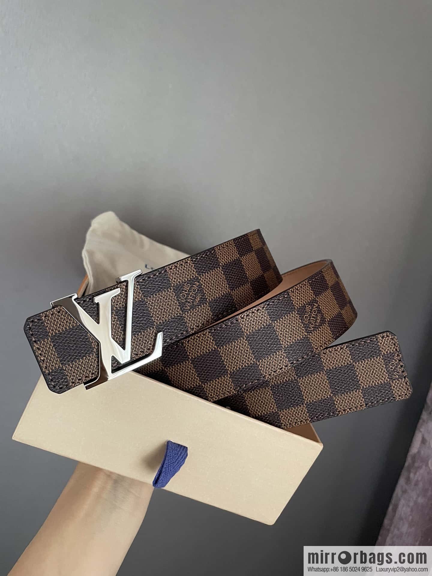 LV signature letter metal buckle belt M9808/M9608/M9610
