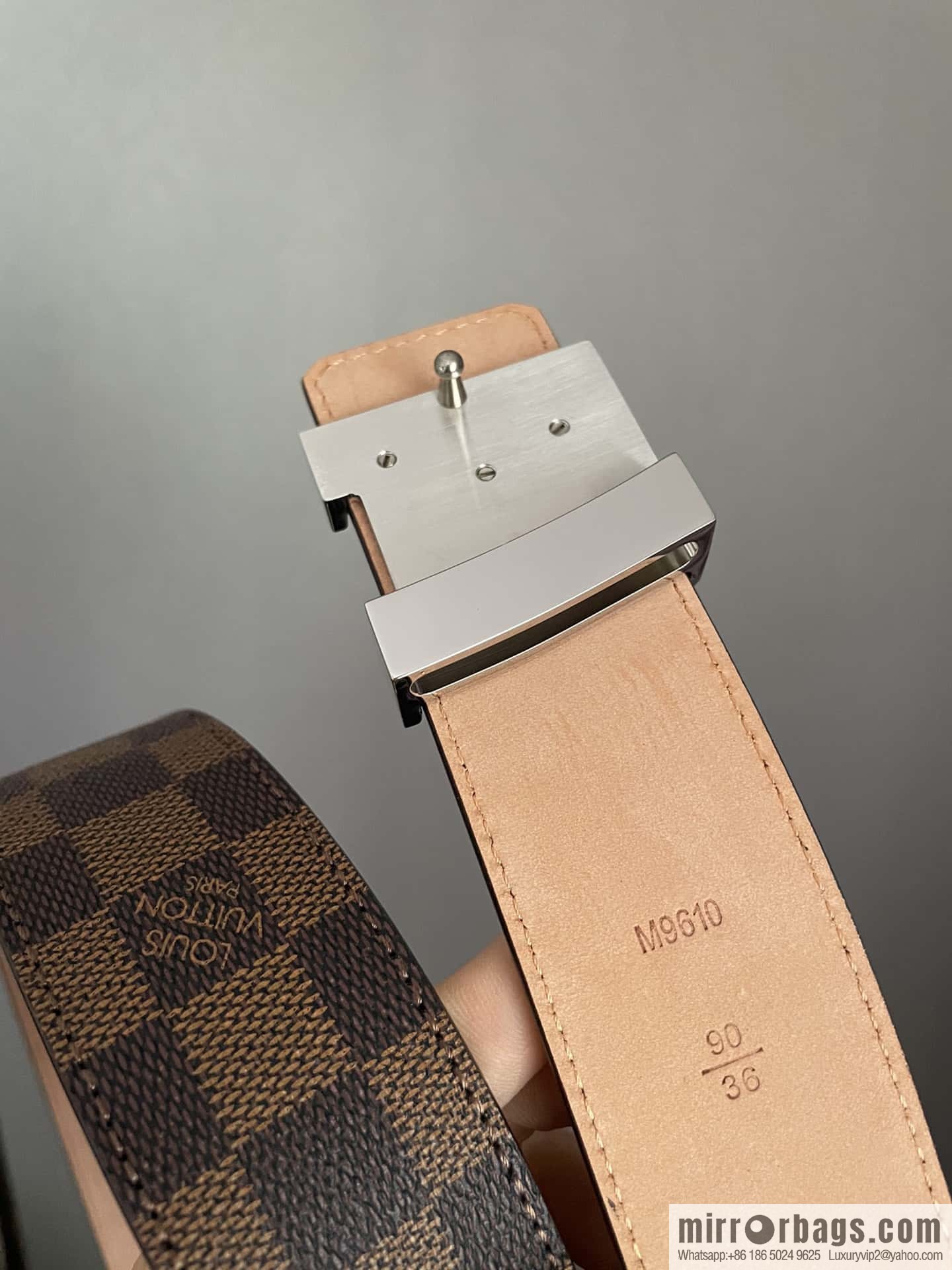LV signature letter metal buckle belt M9808/M9608/M9610