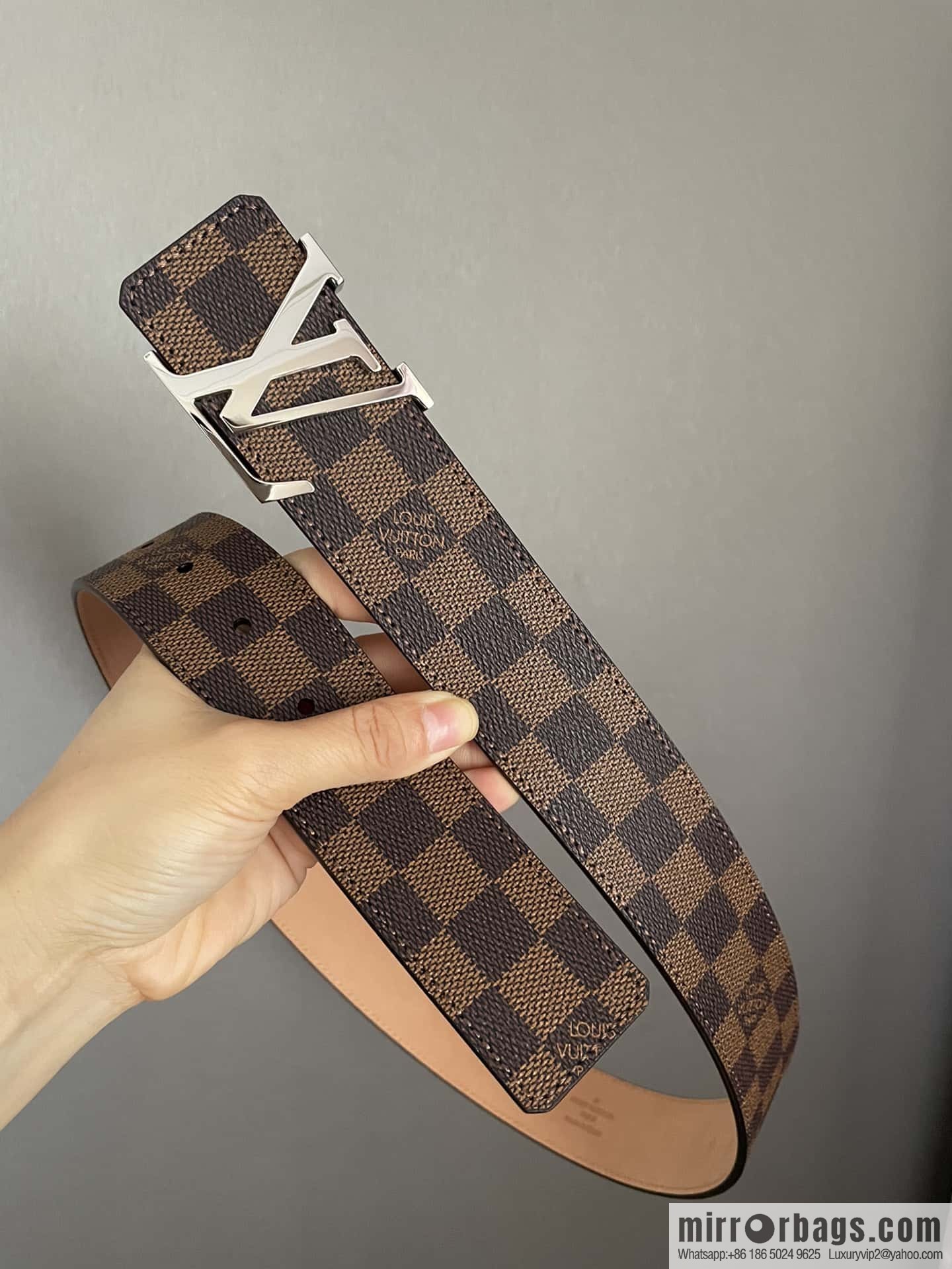 LV signature letter metal buckle belt M9808/M9608/M9610
